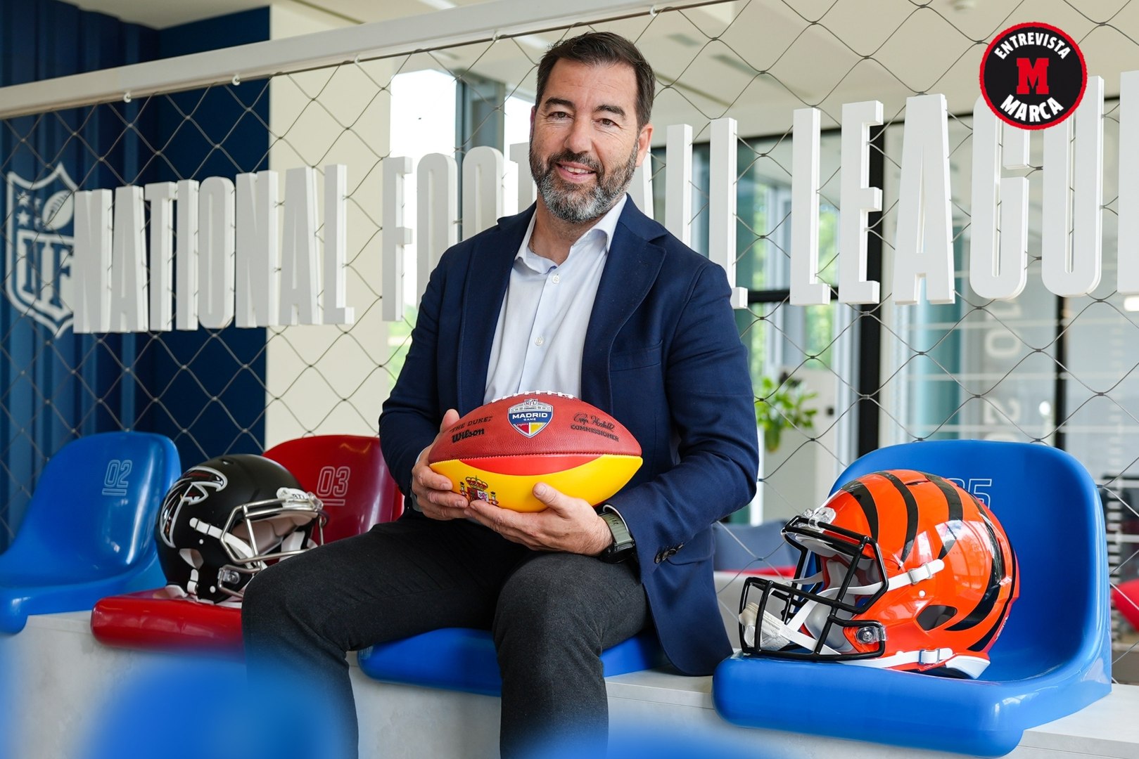 El responsable de NFL España habla con MARCA sobre la evolución de la liga, la experiencia del Bernabéu y los retos del segundo partido oficial en Madrid.