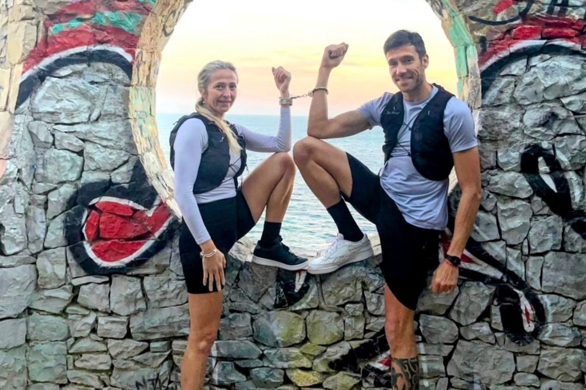 Jessica y Pelayo, en un entrenamiento