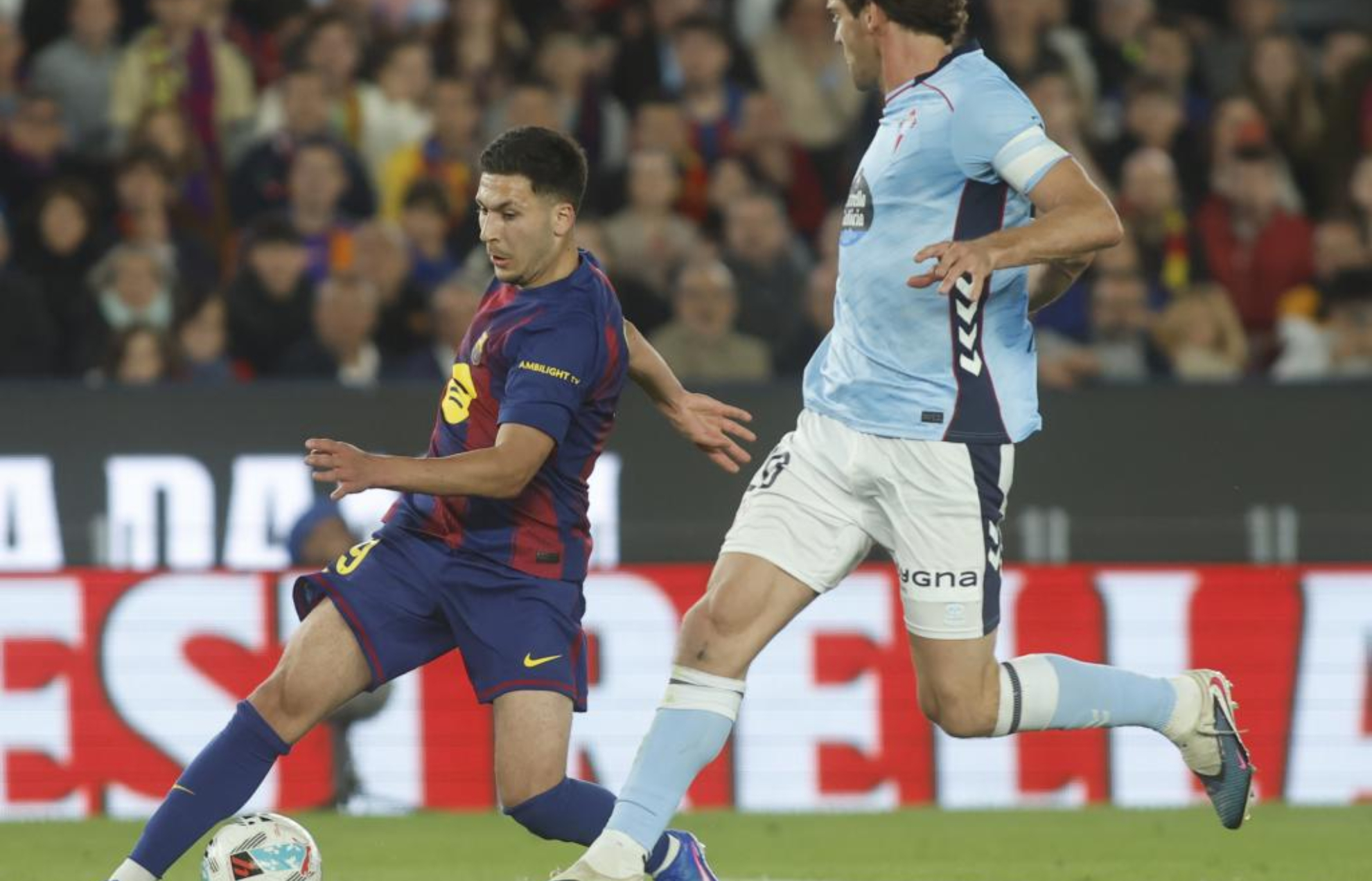 Roony, durante el encuentro contra el Celta.