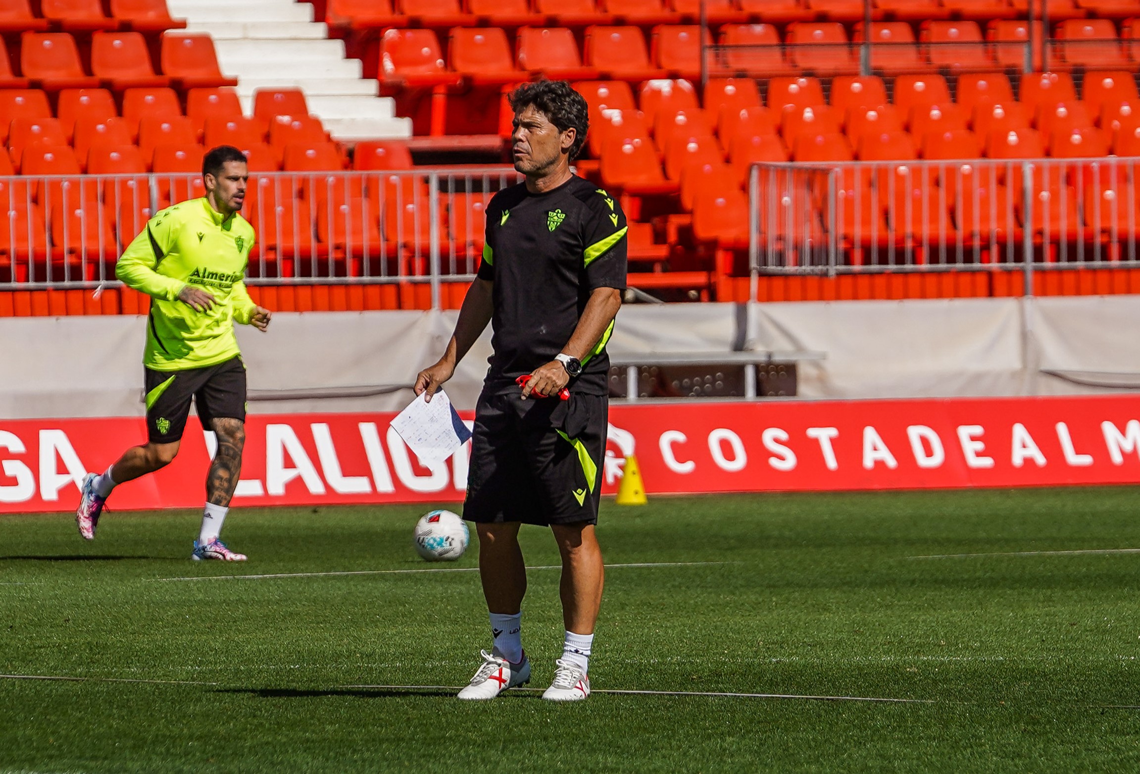 Rubi durante un entrenamiento de esta semana