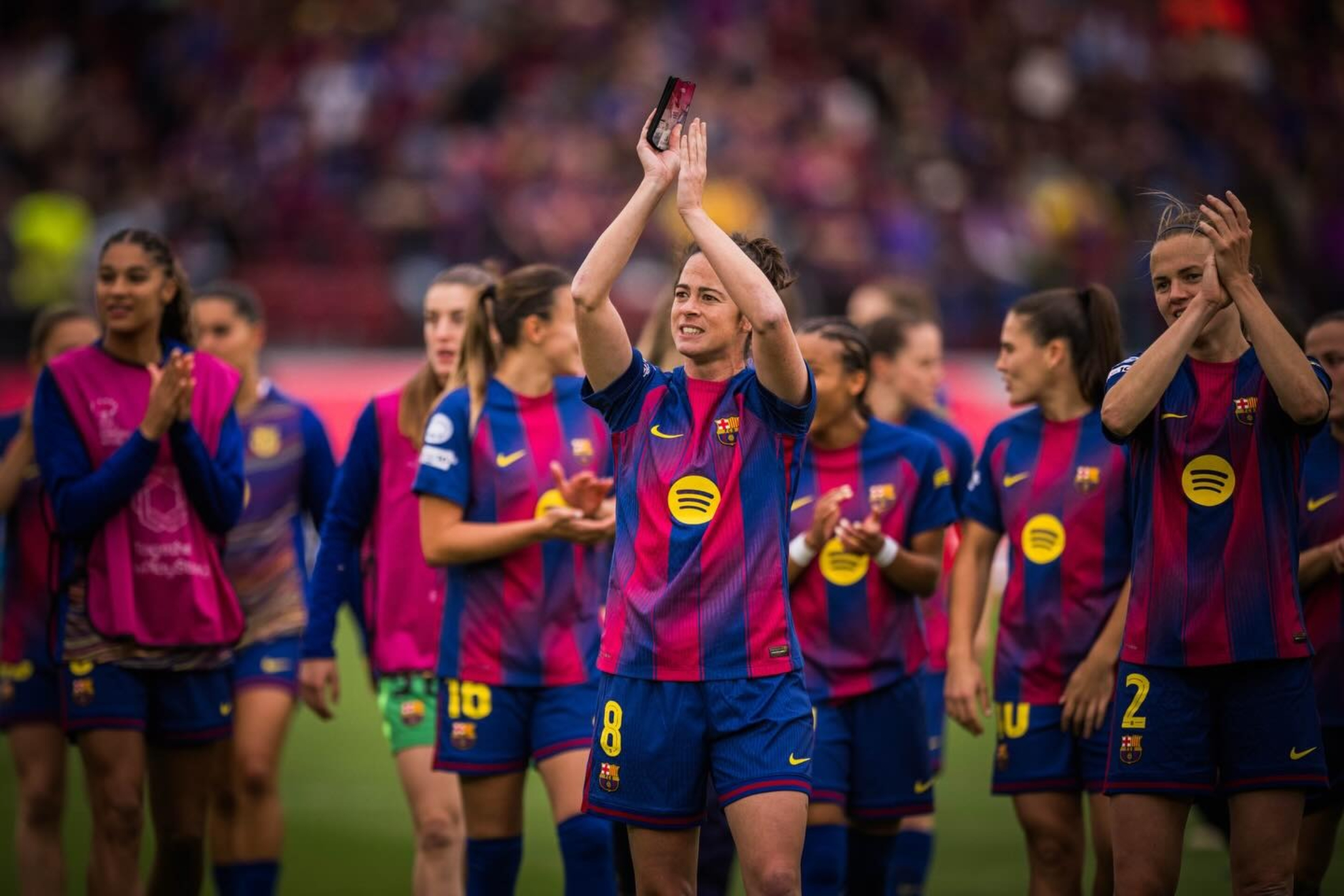 Marta Torrejón, tras un partido en el Camp Nou