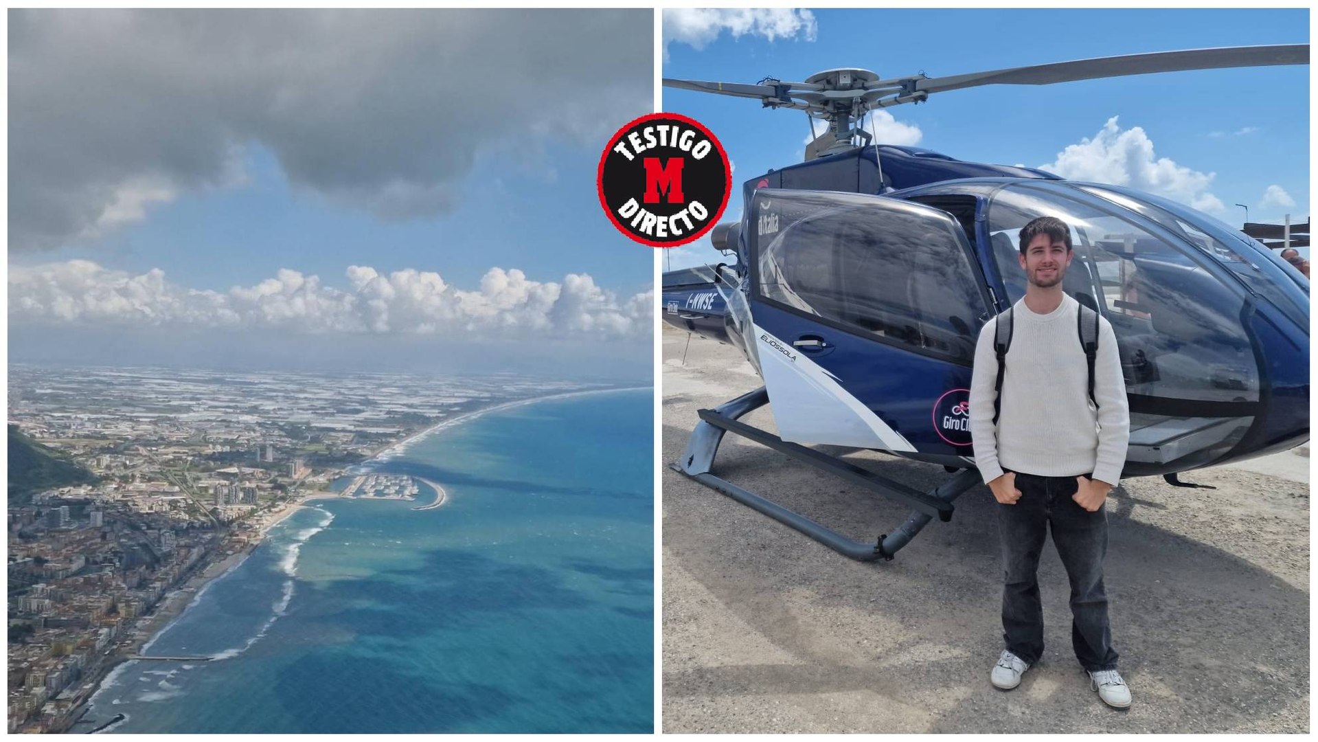 Gracias al Giro VIP Experience de RCS y WBD, MARCA pudo seguir la sexta etapa del Giro de Italia desde un helicóptero
