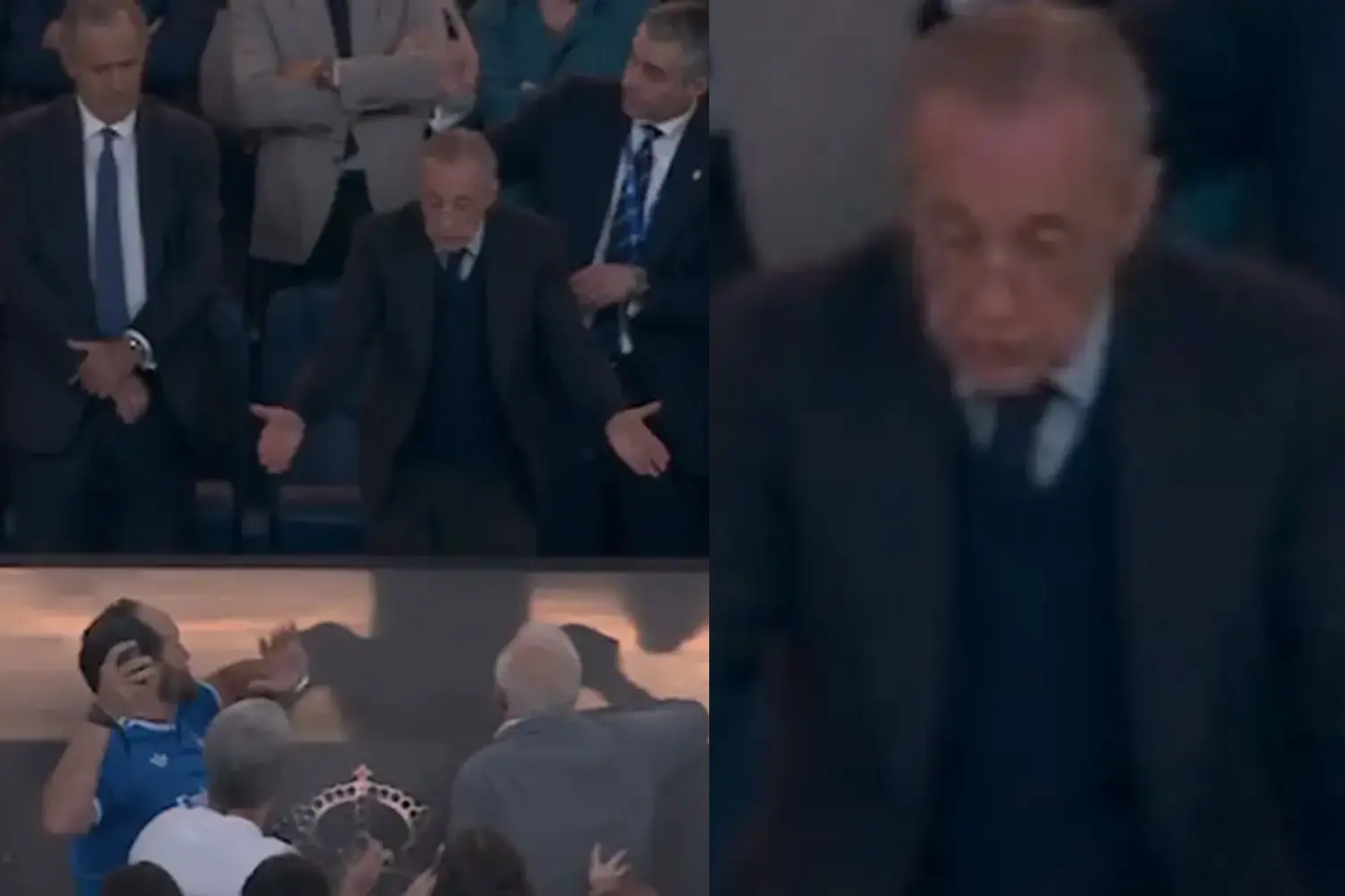 Florentino, con un aficionado.