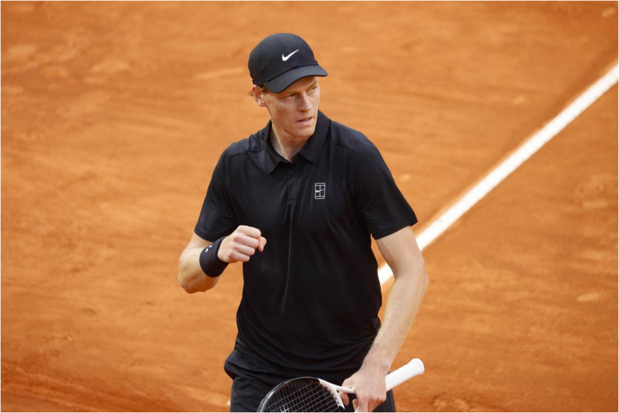 Jannik Sinner, en un partido en Roma.