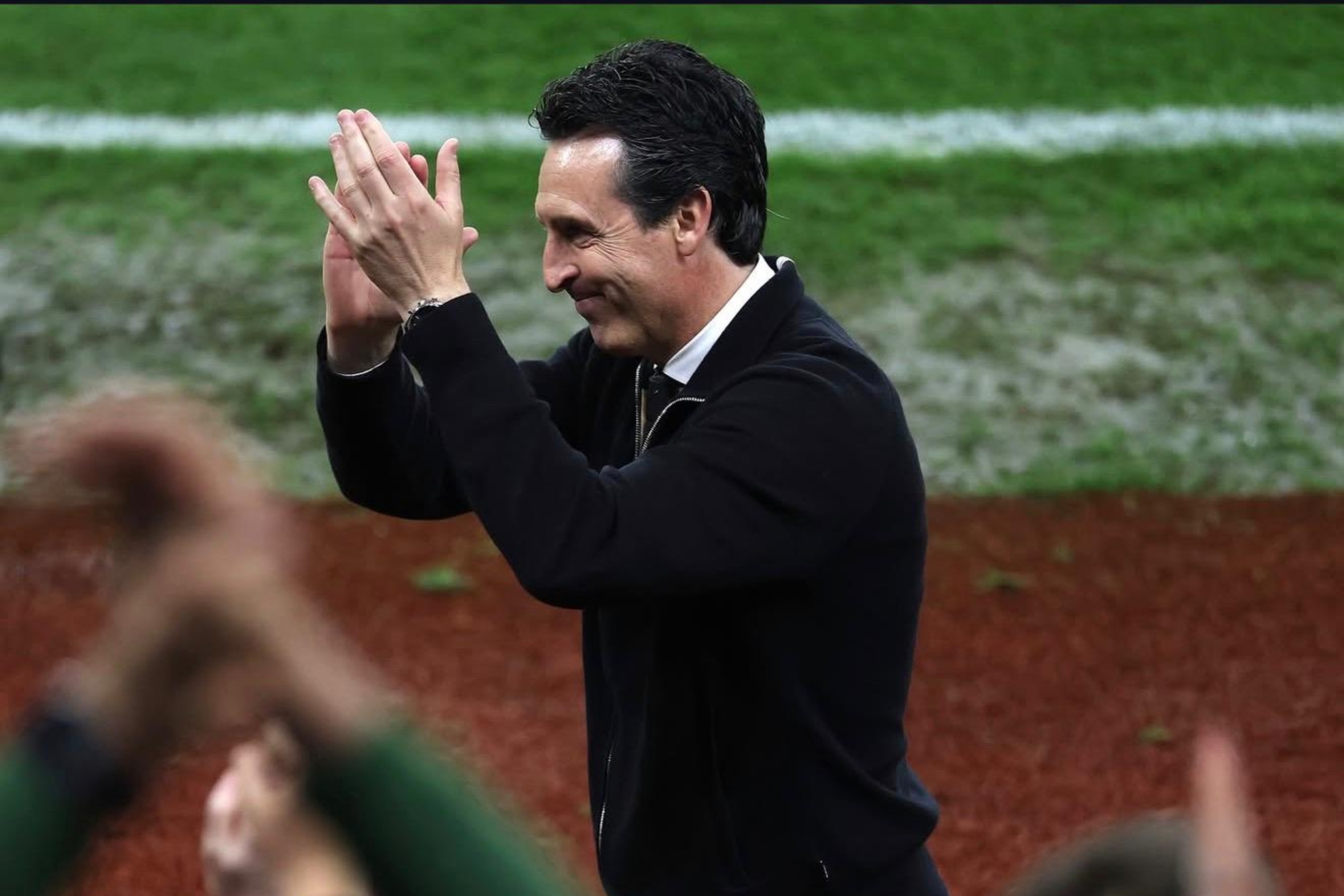 Unai Emery, en el último partido del Aston Villa.