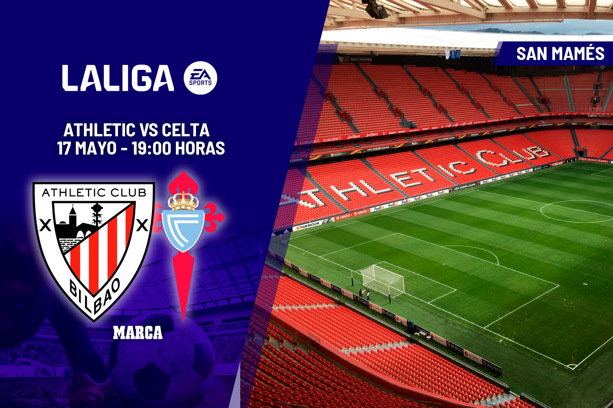 Imagen de previa del Athletic-Celta.