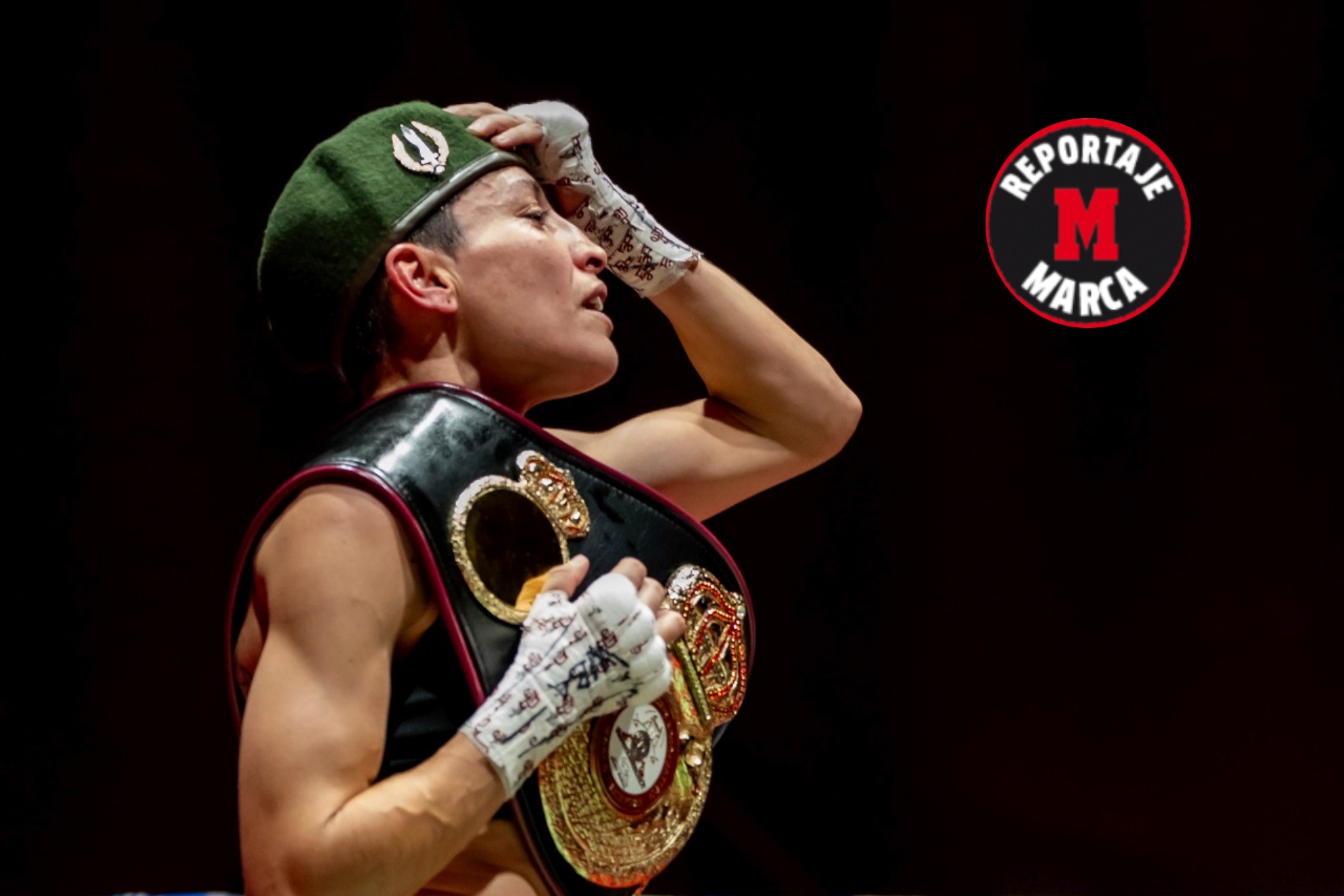 Isabel Rivero tras ganar el combate que la convirtió en campeona.