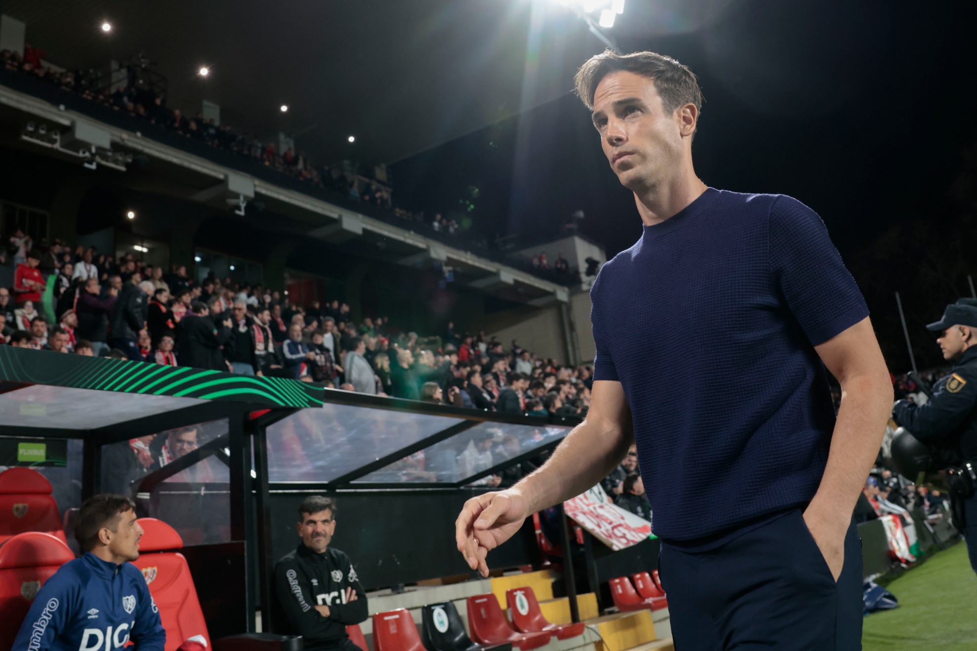 Iñigo Pérez, en el Estadio de Vallecas.