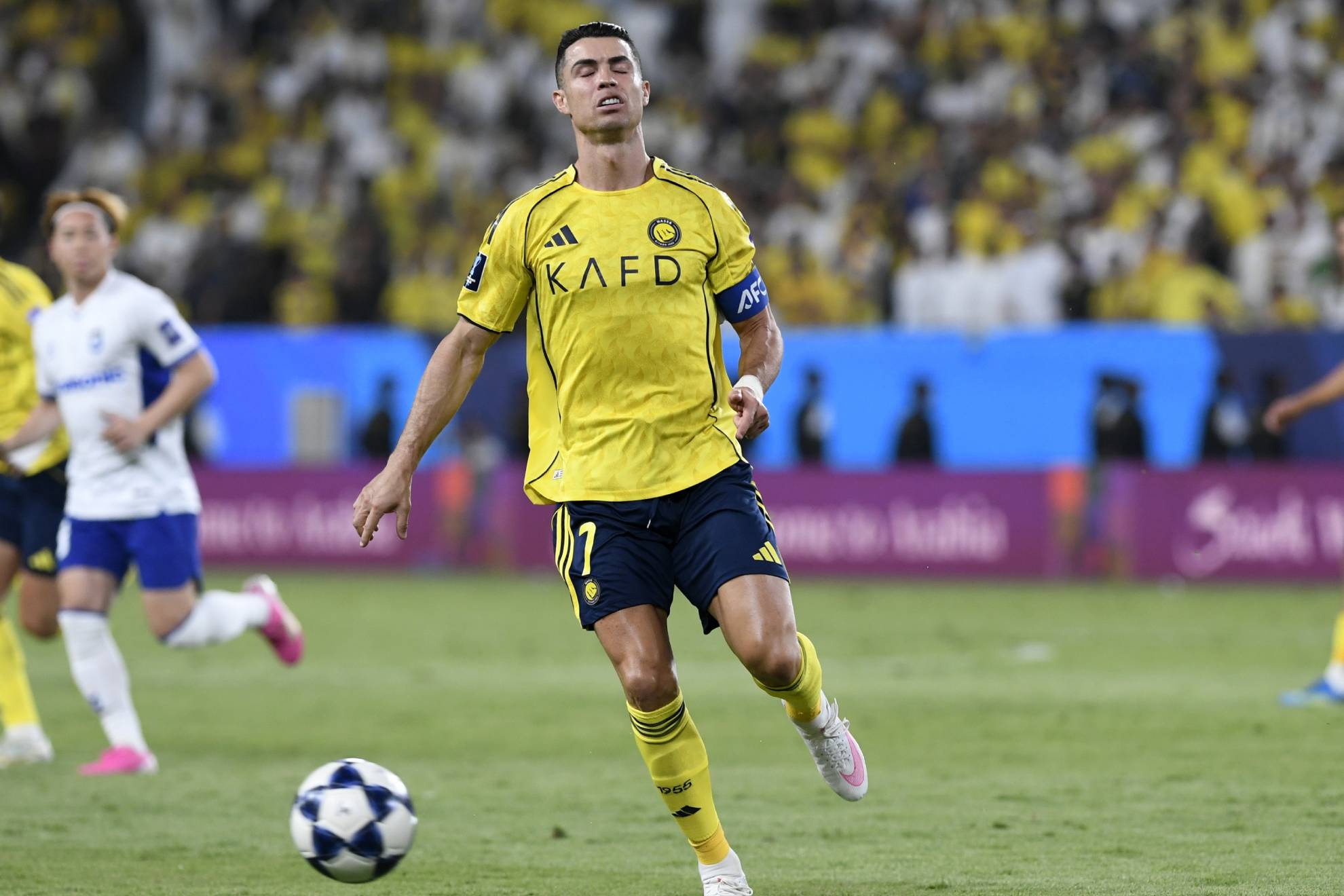 Cristiano se lamenta en la final contra Gamba Osaka.