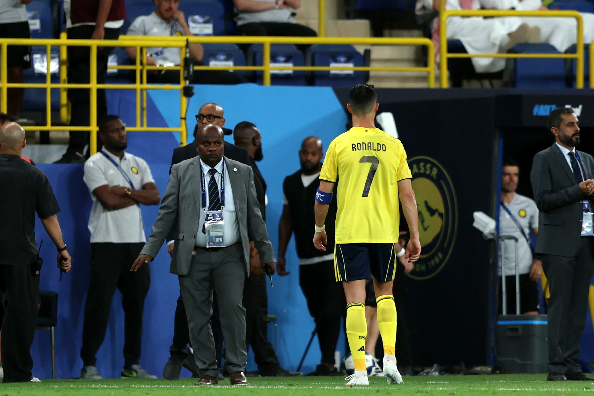 Cristiano Ronaldo al acabar el partido contra Gamba Osaka.