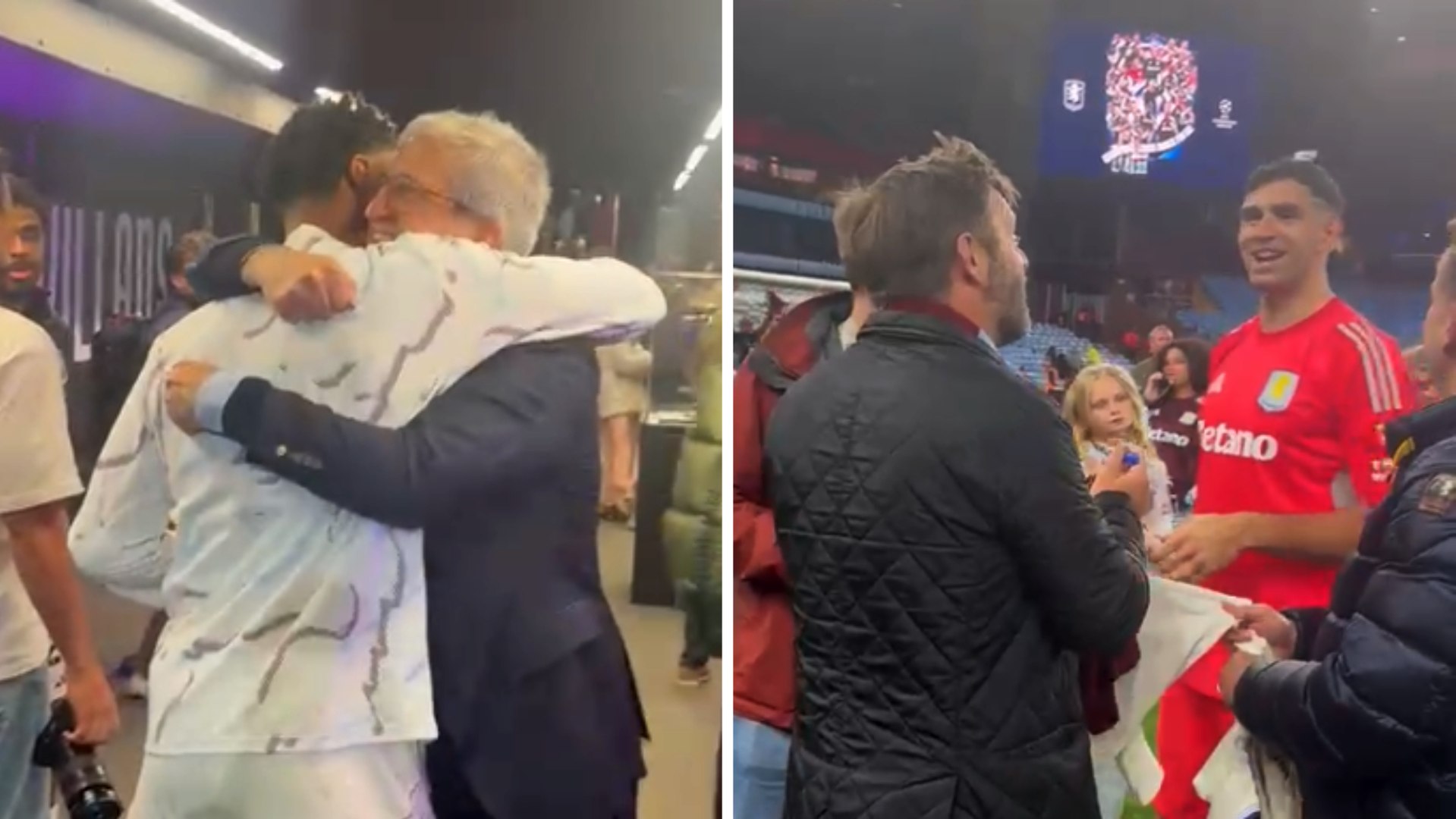 El conjunto de Birmingham se clasificó para la próxima Champions League tras imponerse (4-2) al Liverpool y sobre el césped de Villa Park se vivieron escenas de lo más emotivas como el abrazo entre Ollie Watkins, estrella 'villana' en el día de hoy con un doblete, y Roberto Olabe, director deportivo.