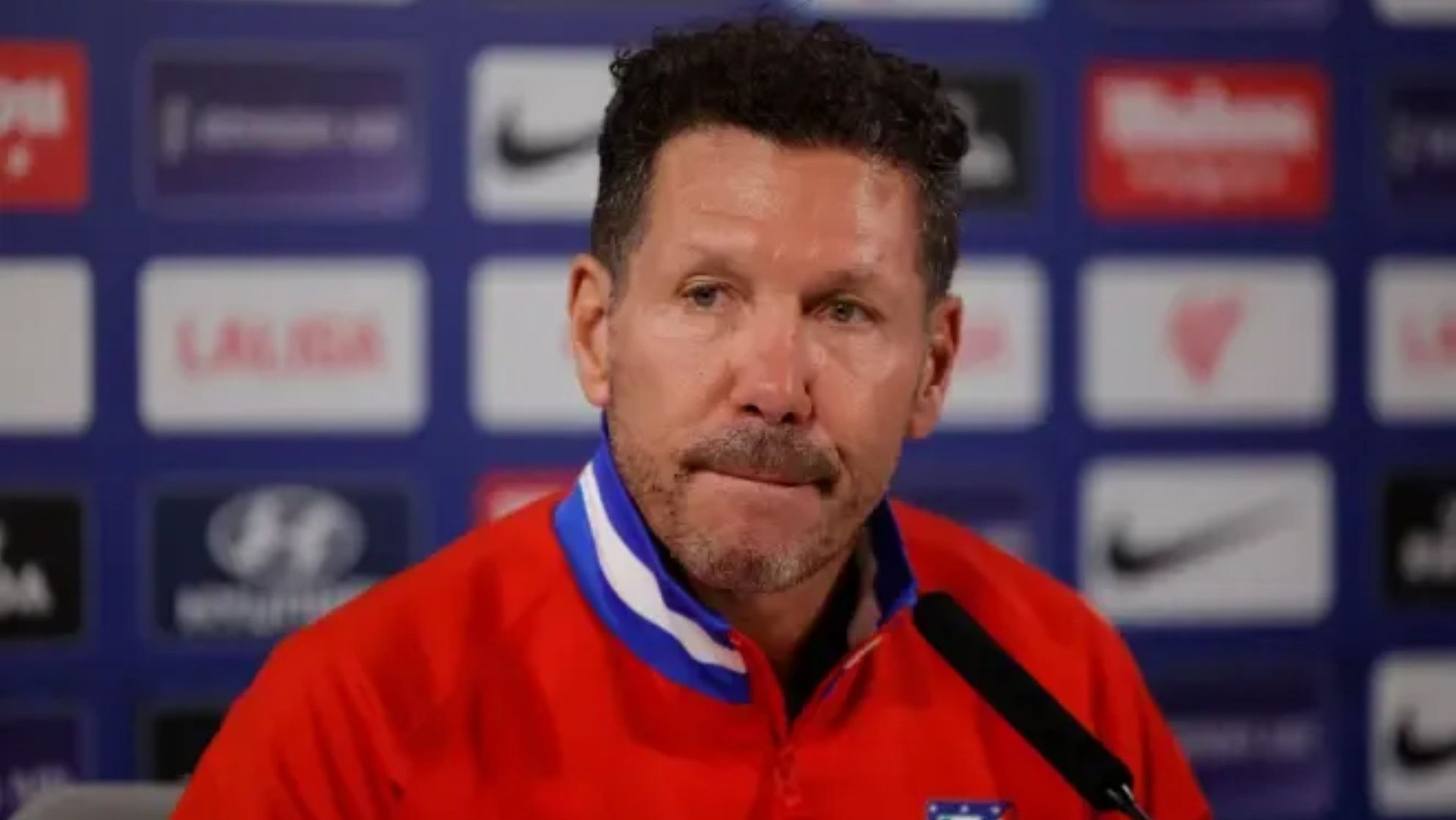 Simeone, durante una rueda de prensa.