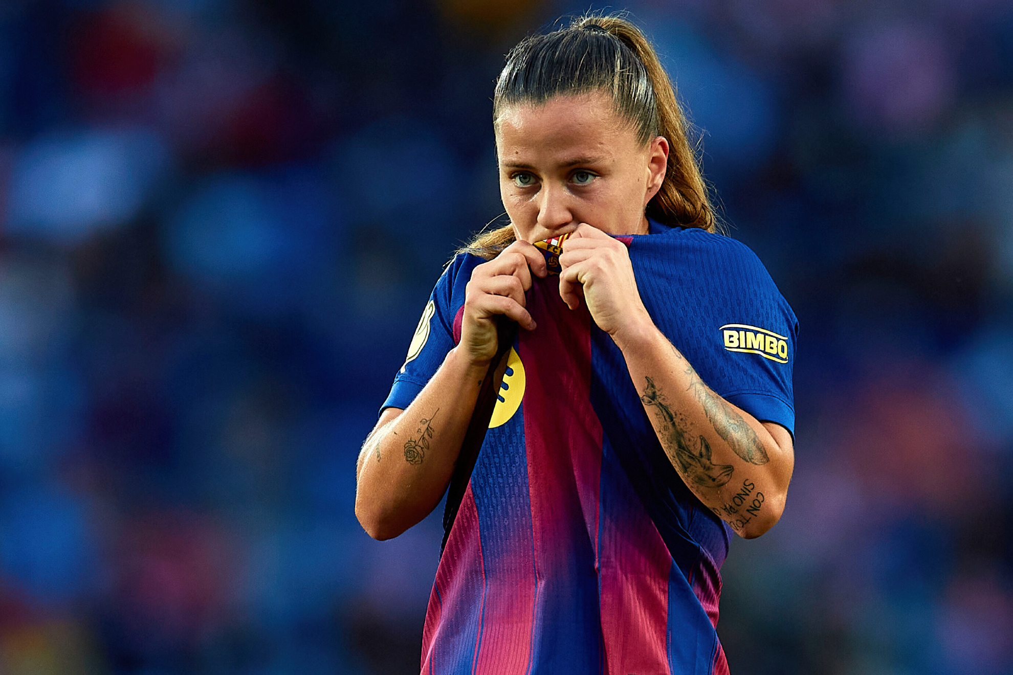 Claudia Pina celebra su gol anotado en la final de la Copa de la Reina