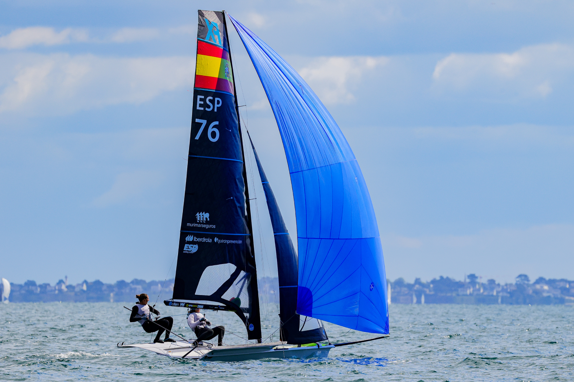 Paula Barceló y María Cantero, en el Mundial de Quiberon de 49erFX.
