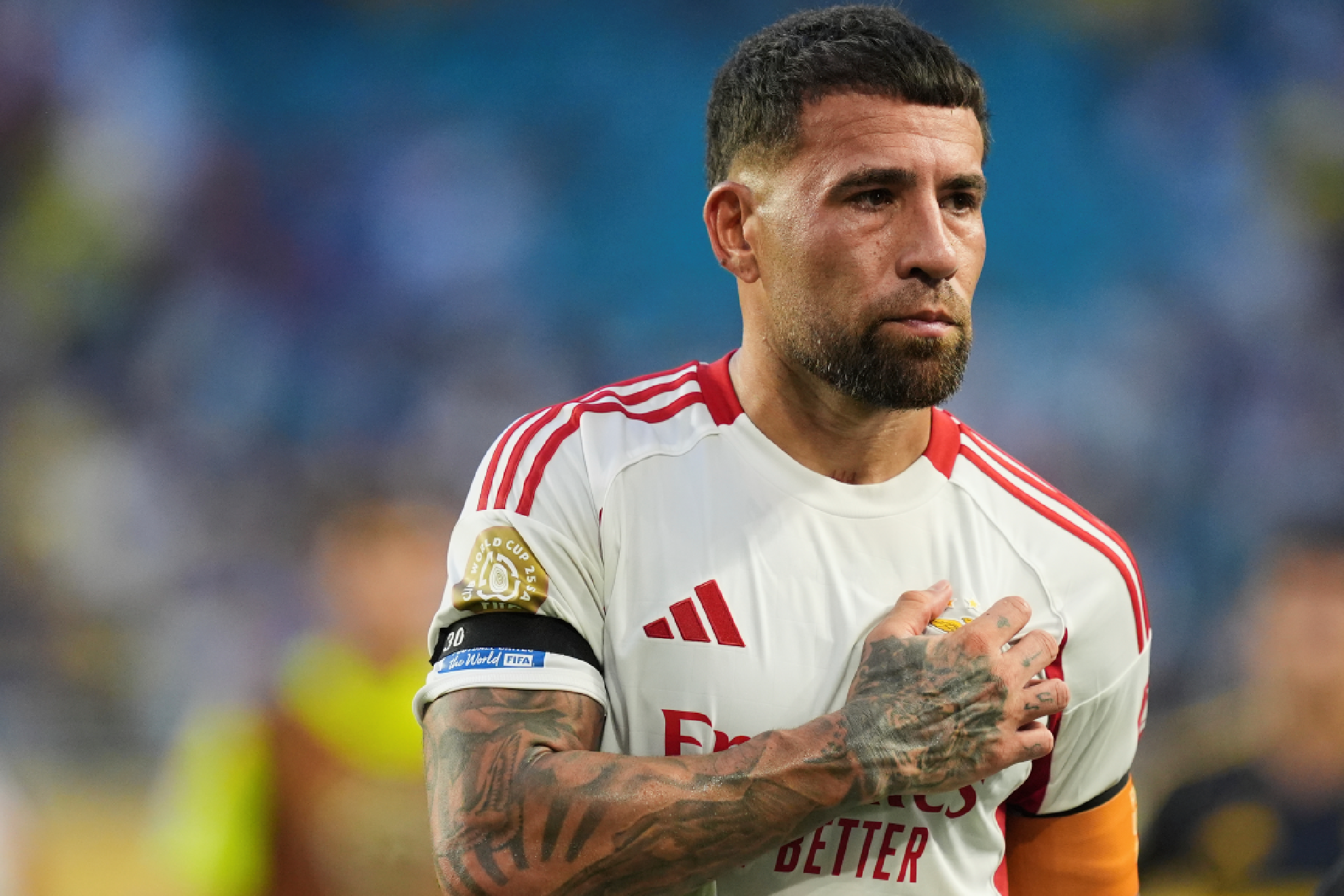 Nicolás Otamendi, en el Mundial de Clubes con el Benfica