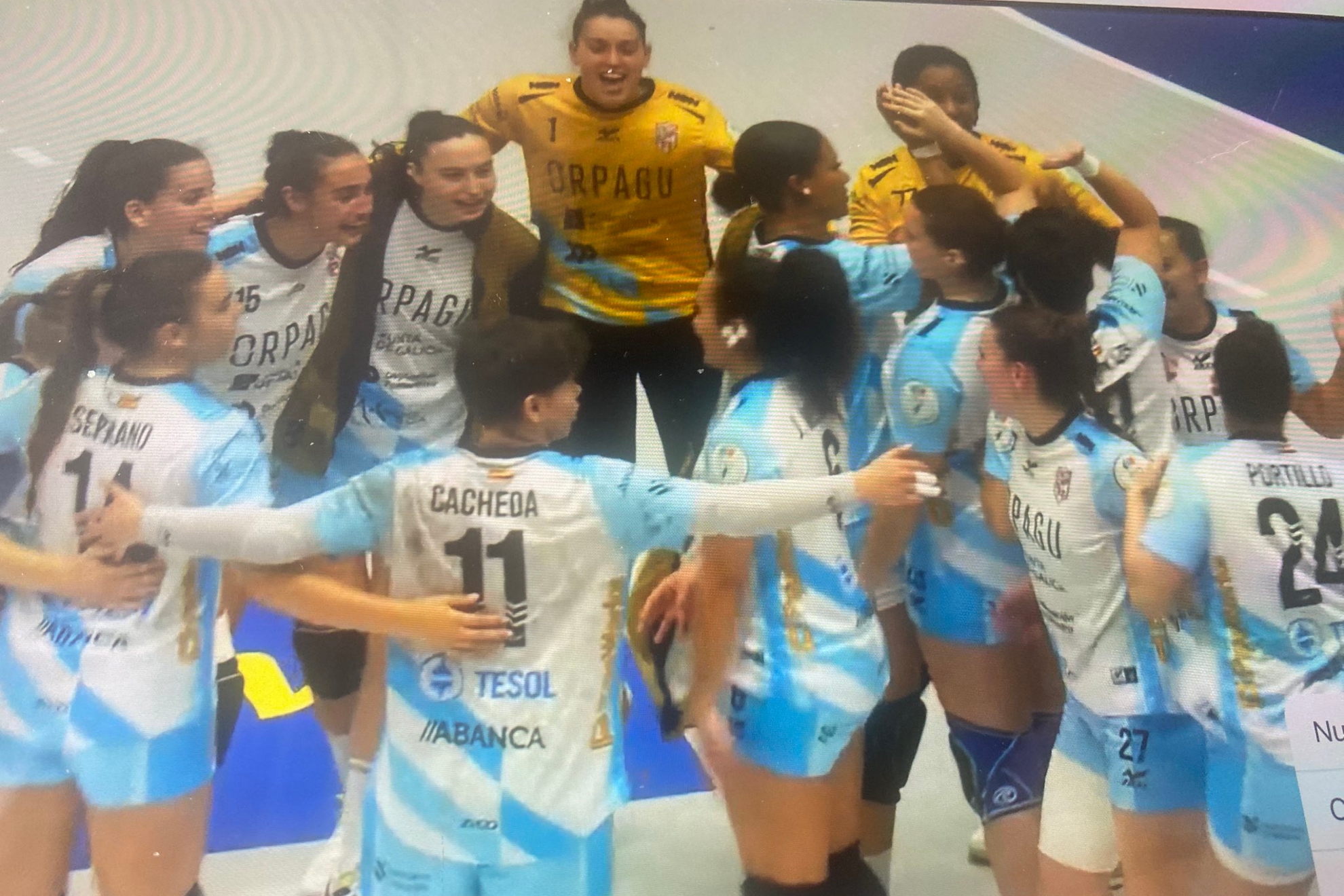 Las jugadoras del Atlético Guardés celebran la victoria.