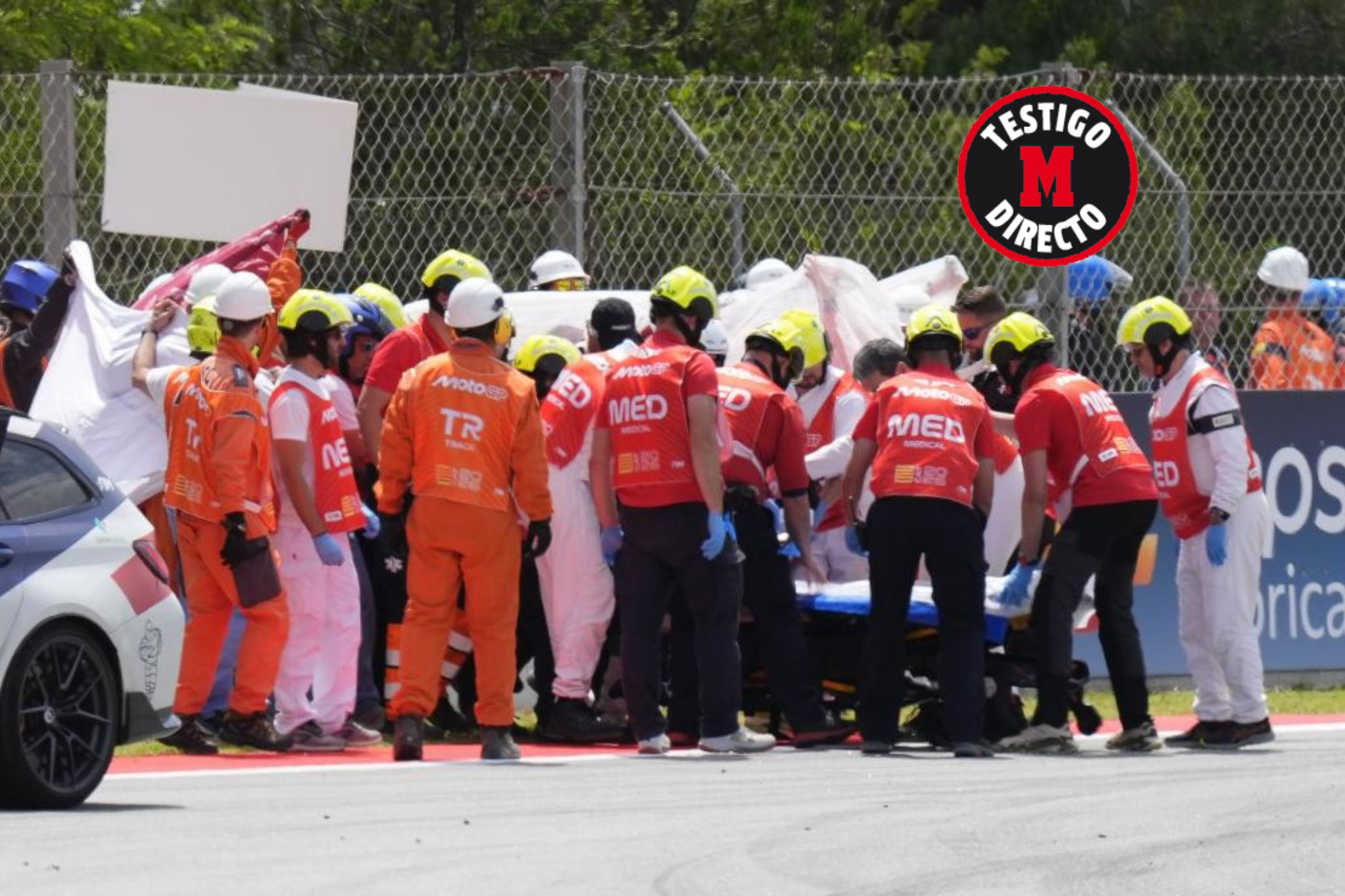 Álex Márquez es evacuado.