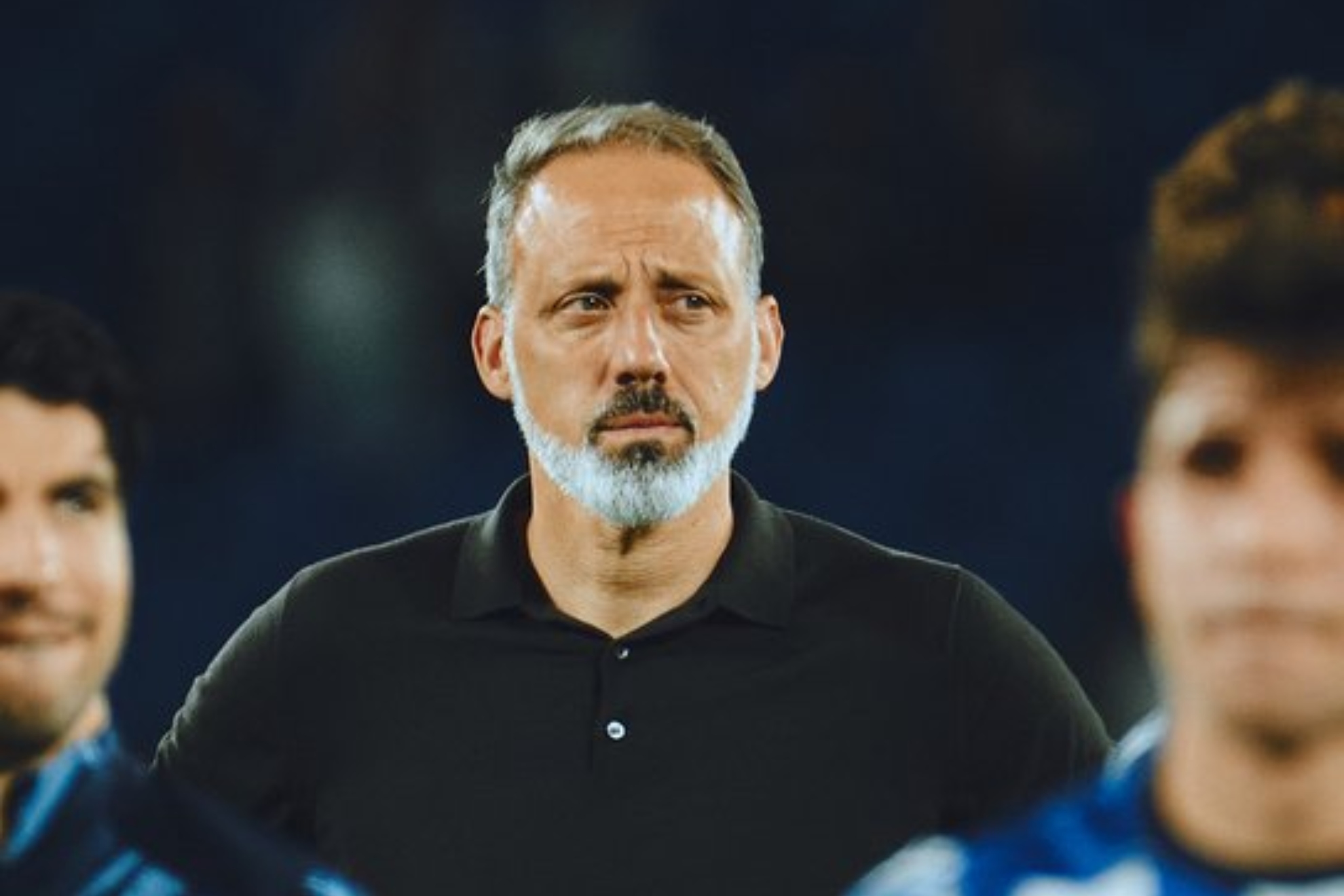Pellegrino Matarazzo, enfadado tras un partido con la Real en Anoeta.