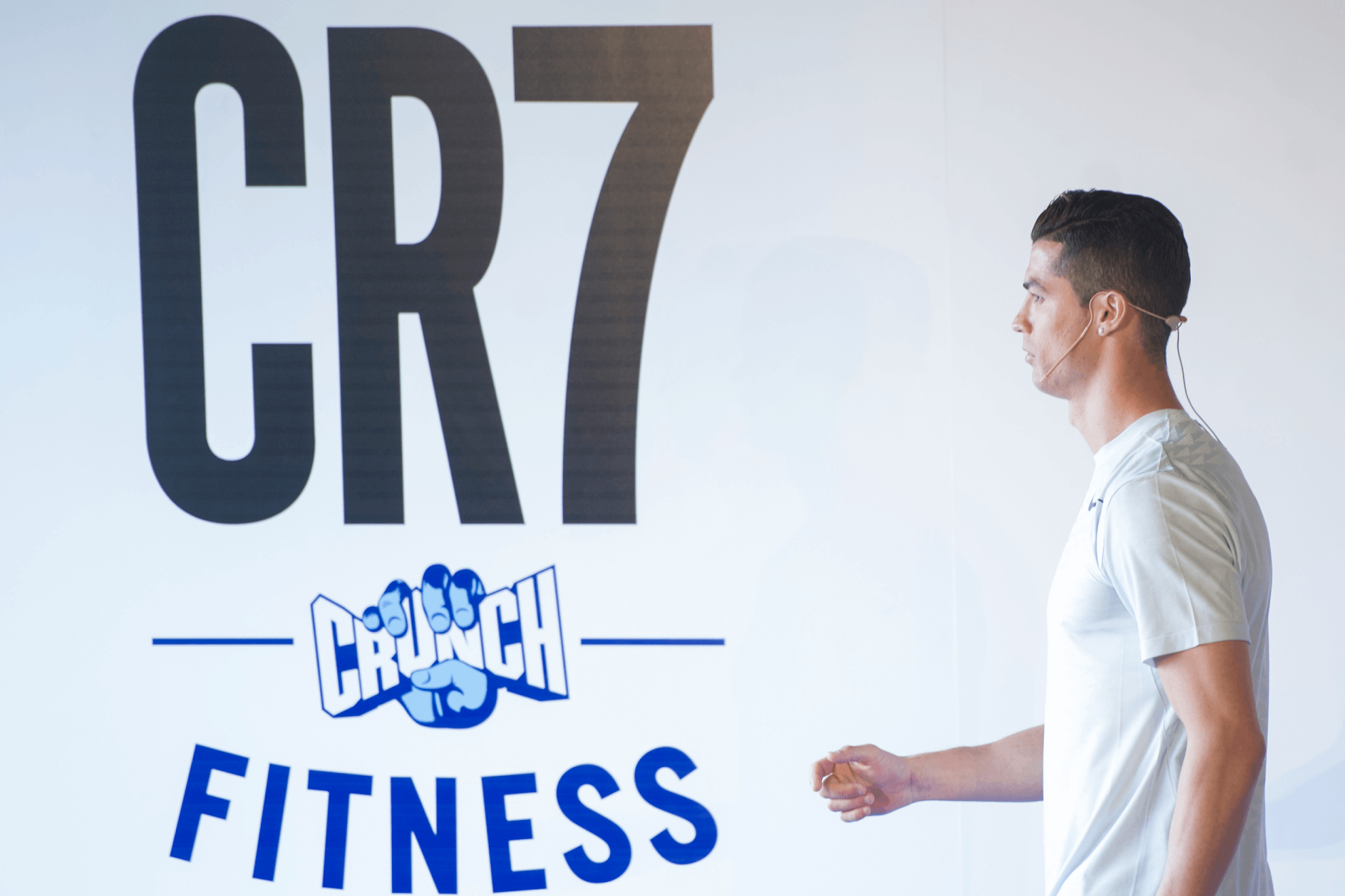 Cristiano Ronaldo en la presentación de su CR7 Fitness Gyms