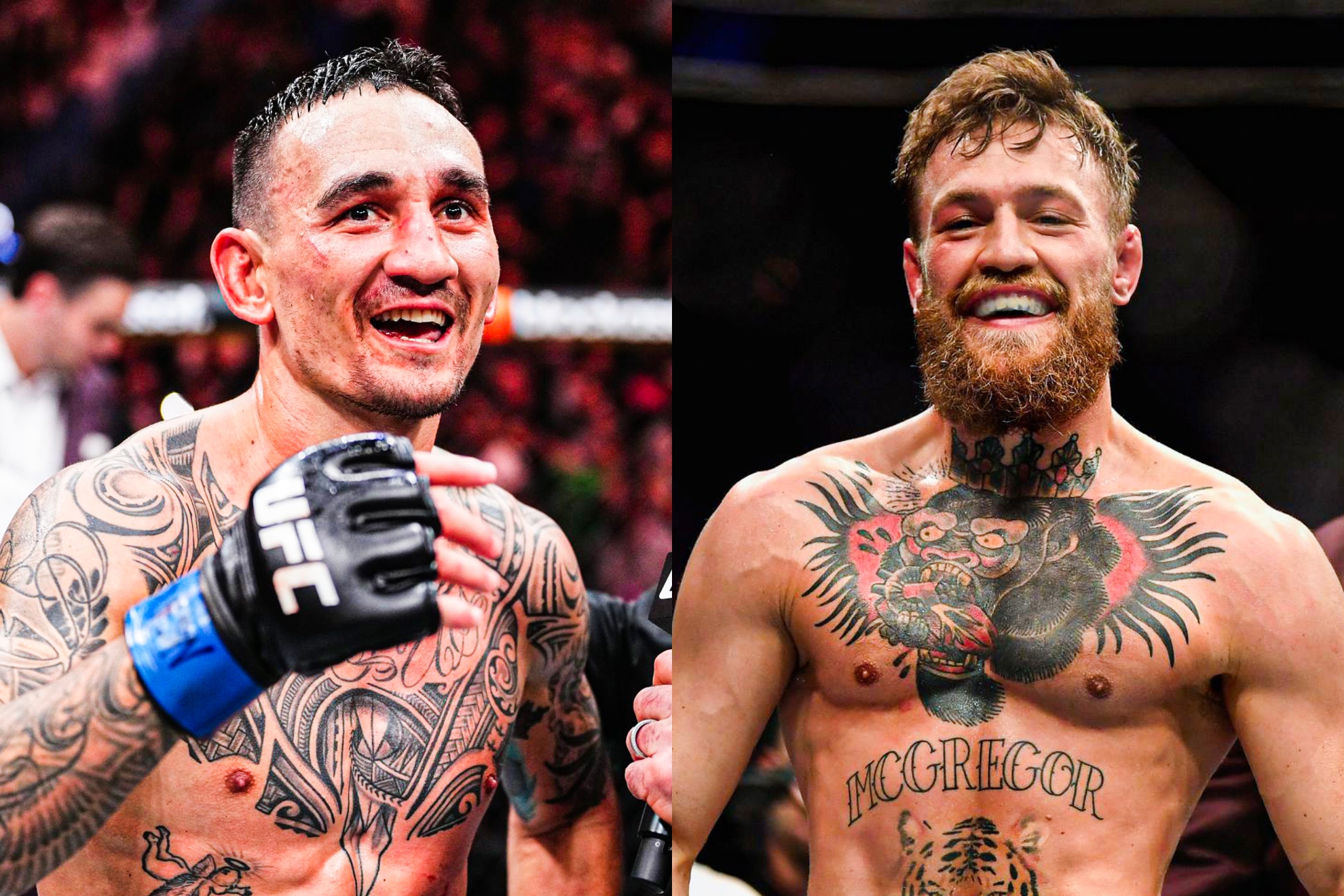 Montaje fotográfico de Max Holloway y Conor McGregor.
