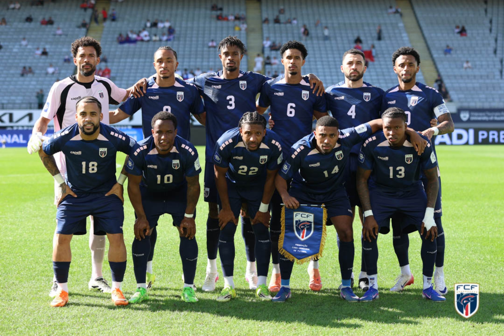 El once de Cabo Verde en un amistoso reciente.