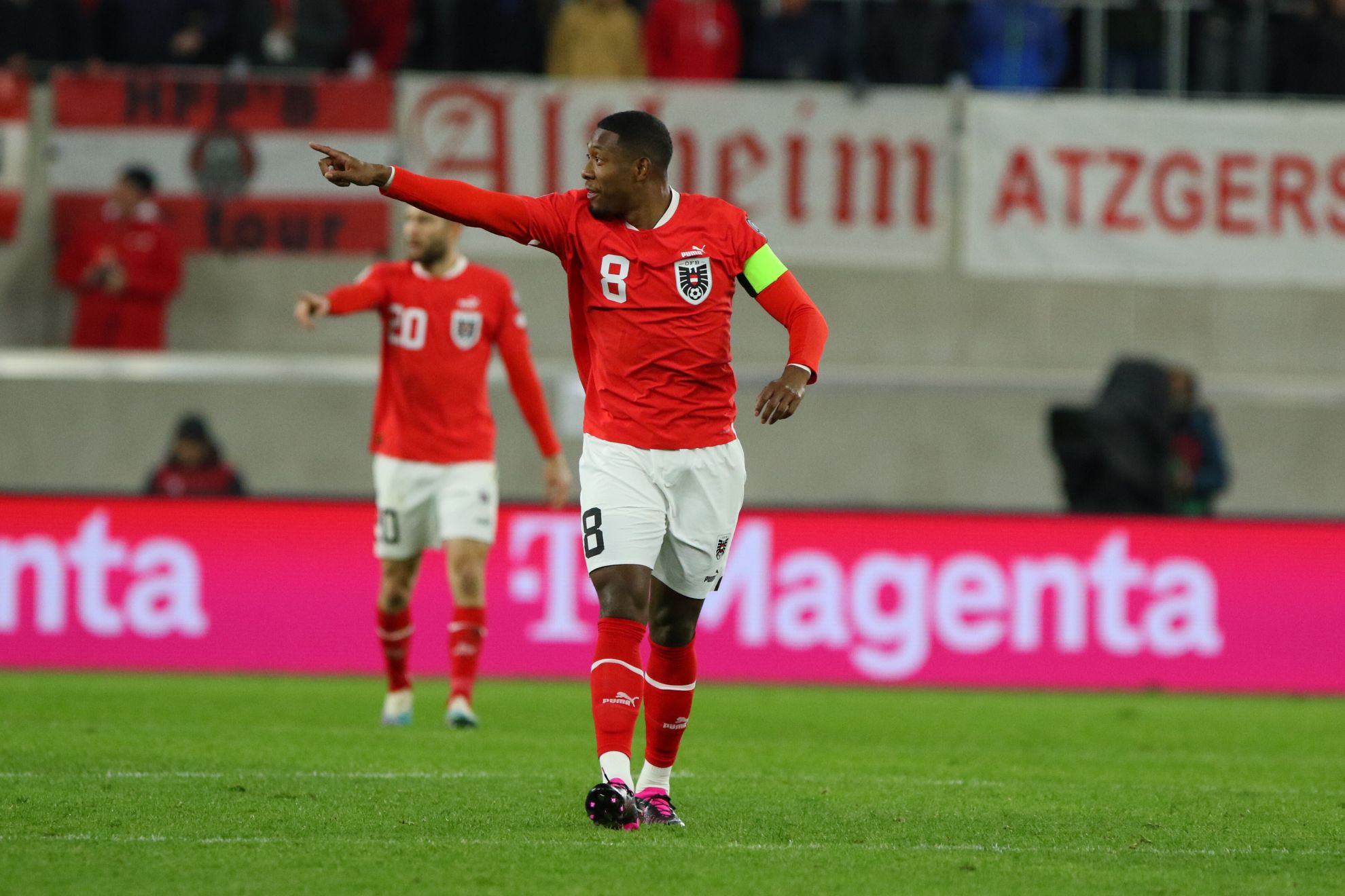 David Alaba, con Austria
