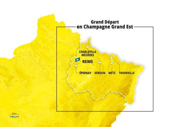 Map of the 'Grand Départ'