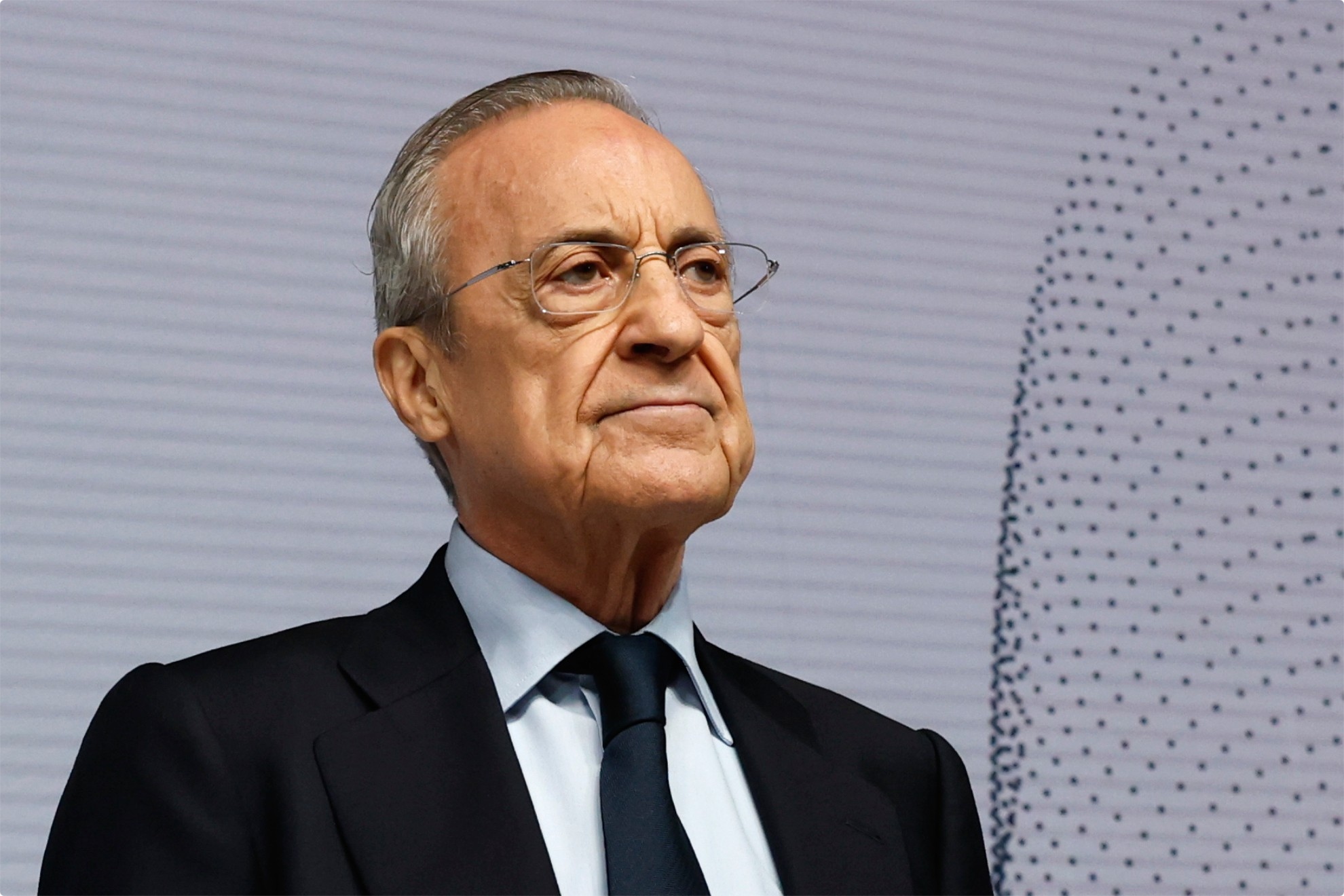 Florentino Pérez en el Palco del Bernabéu