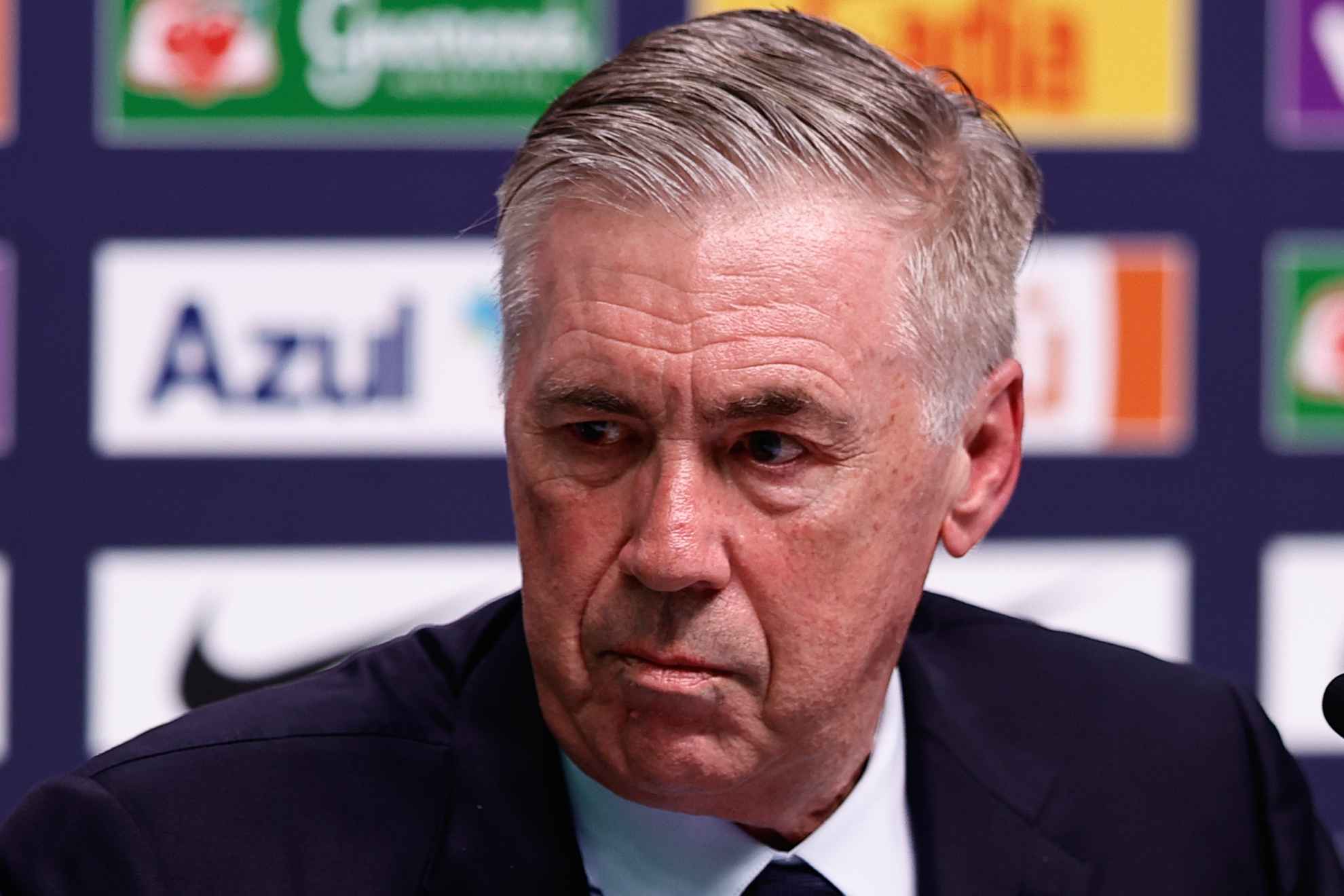 Carlo Ancelotti, durante la rueda de prensa de la convocatoria