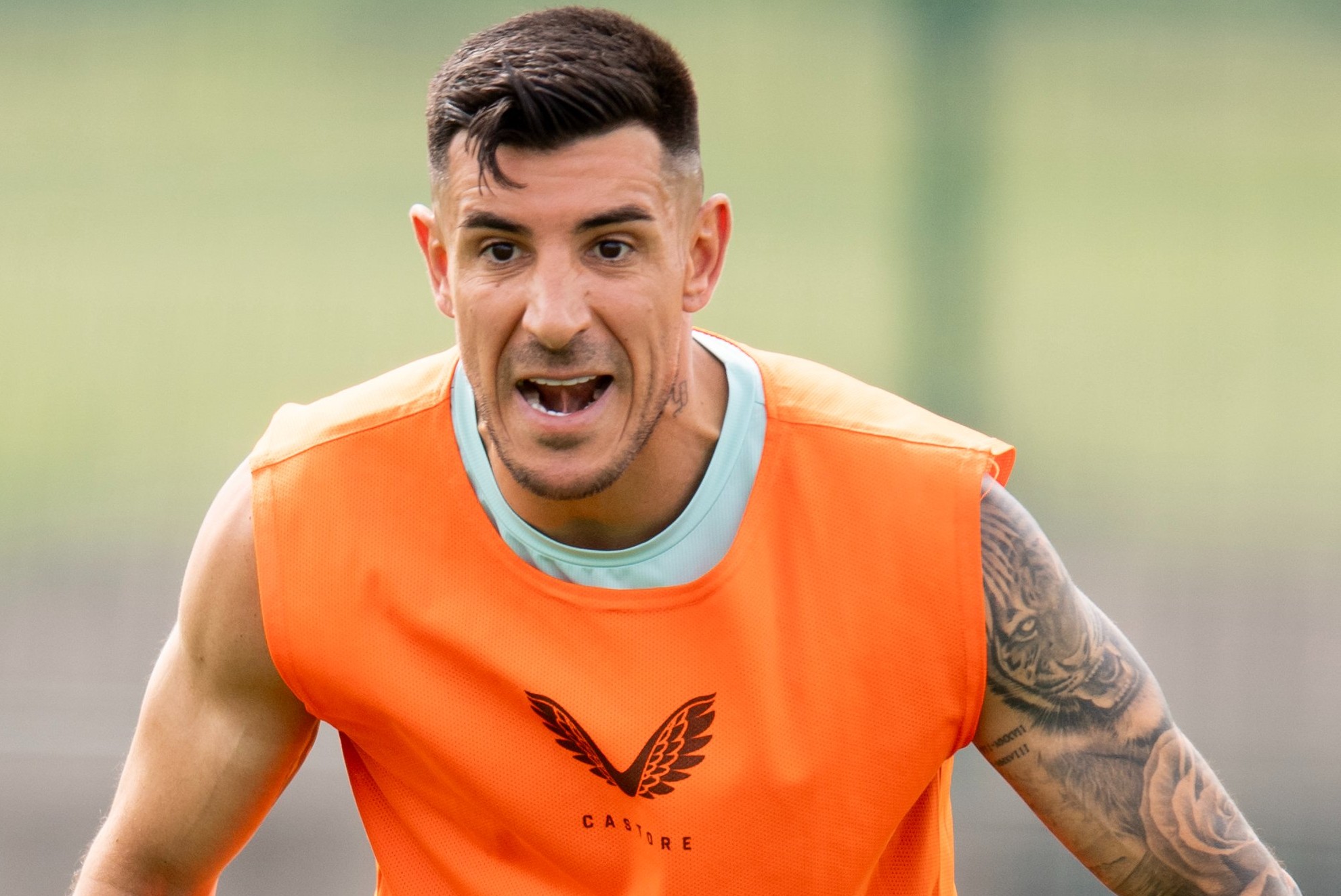 Yuri, en un entrenamiento de la pasada semana en Lezama.