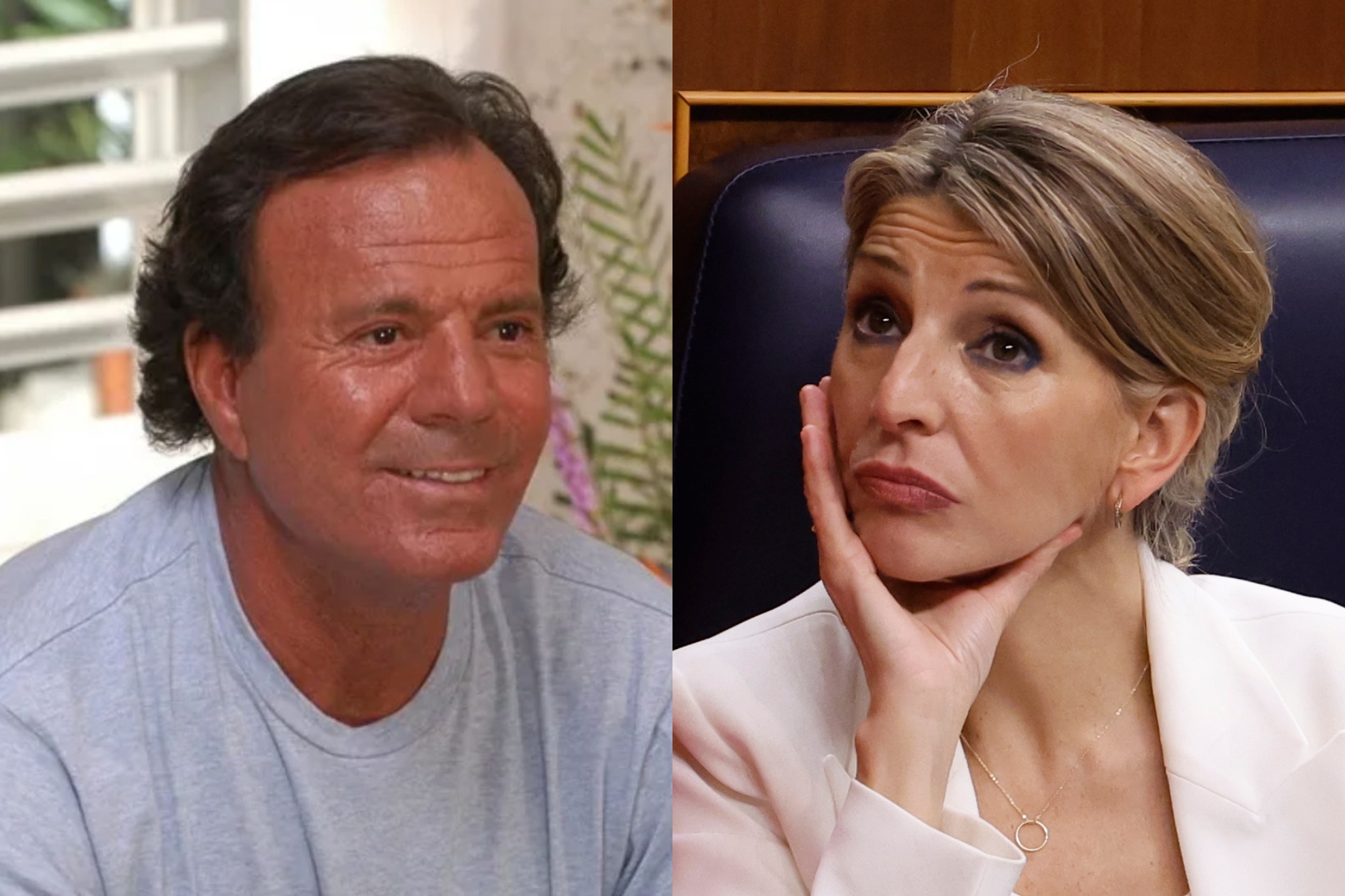 Julio Iglesias y Yolanda Díaz.
