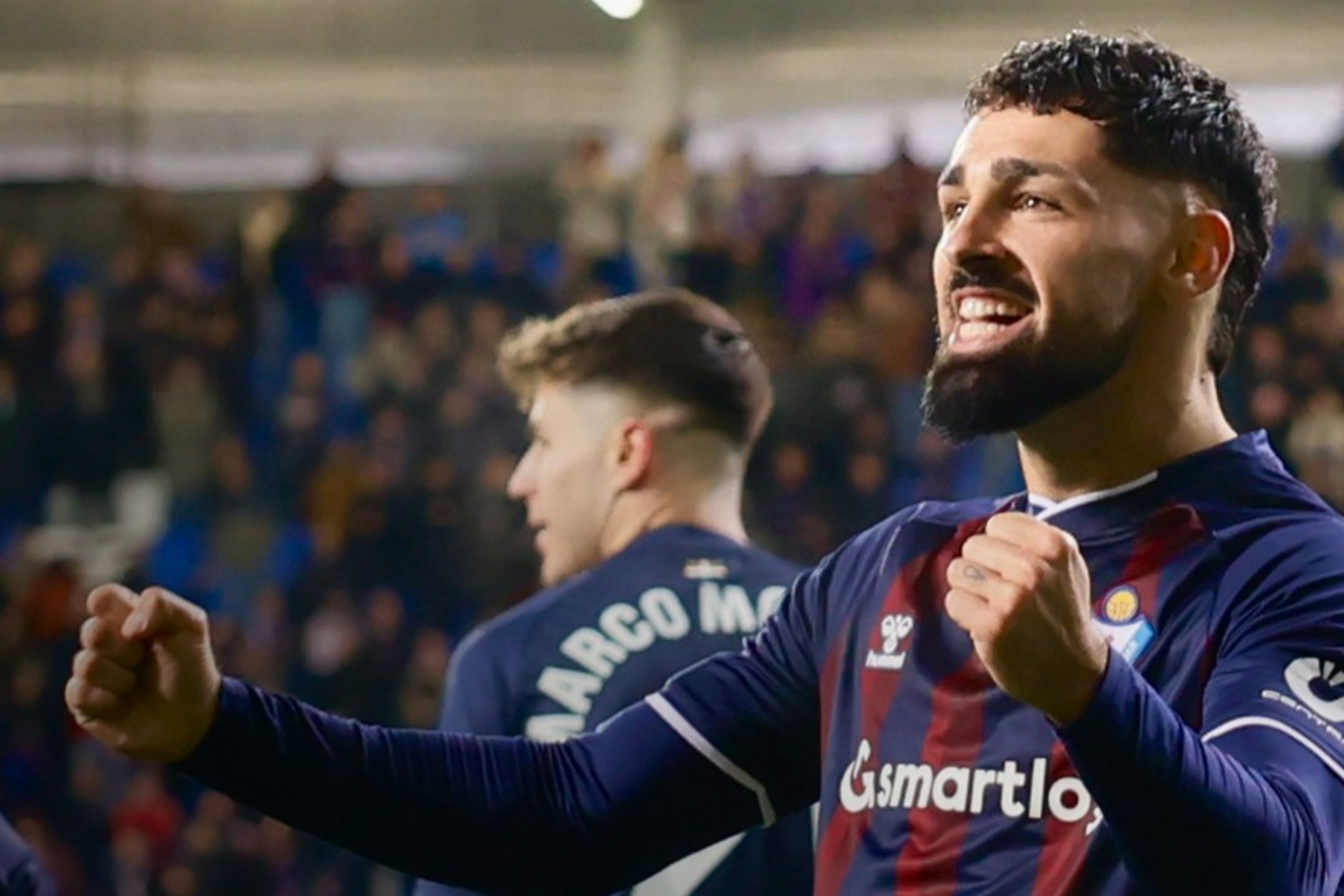 Nolaskoain&nbsp;celebra un triunfo del Eibar.