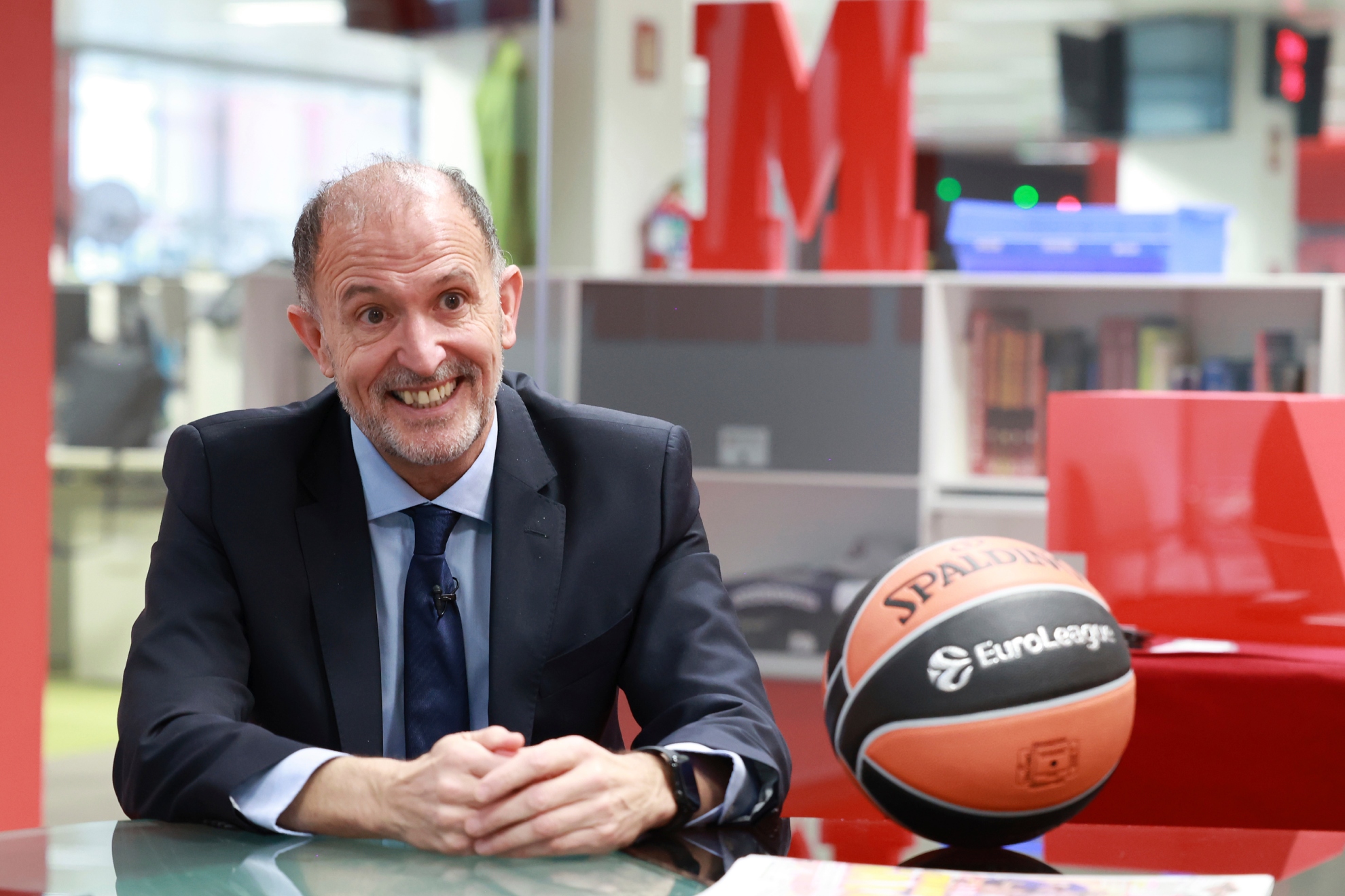 Chus Bueno, in an interview in the MARCA editorial office.