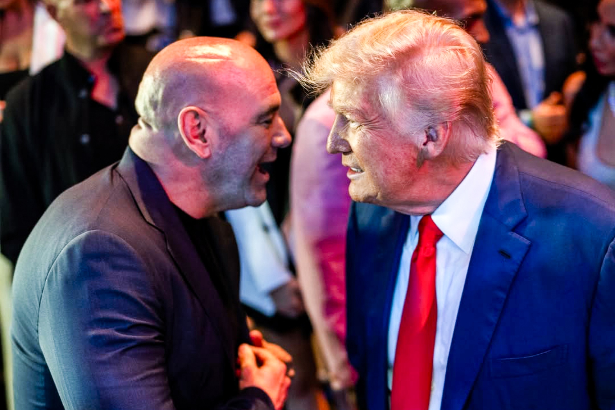 Dana White y Donald Trump, en un evento de UFC.