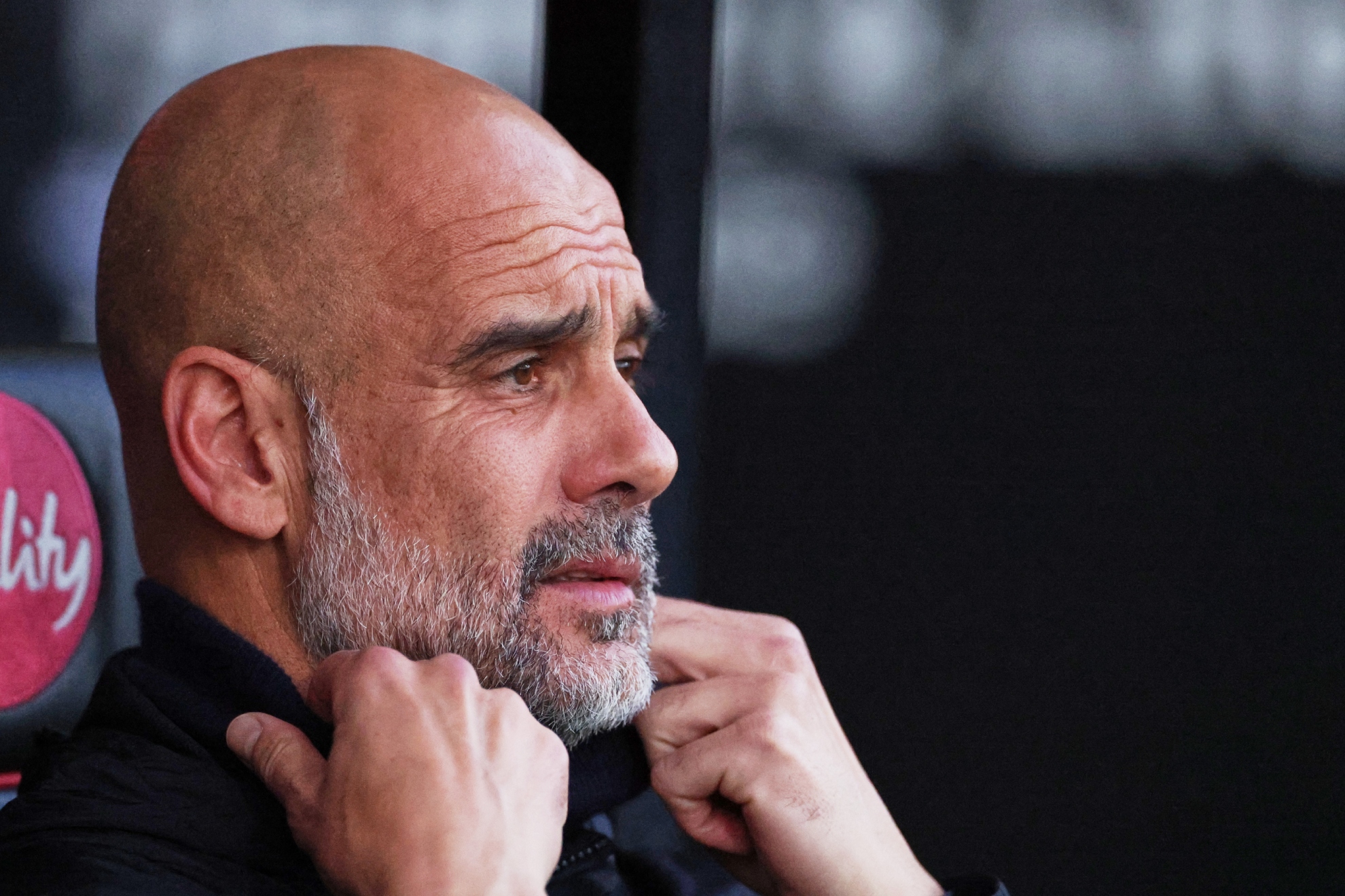 Pep Guardiola, during a match with Manchester City.