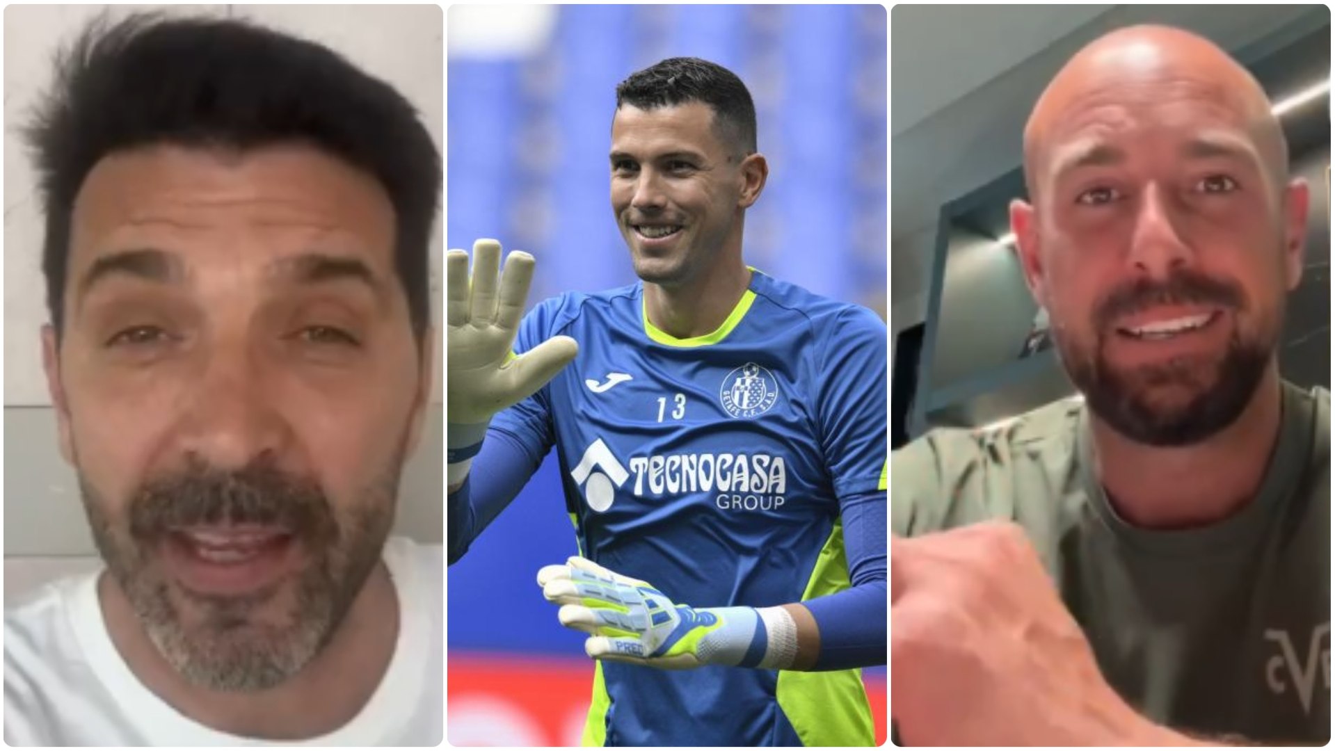 Buffón y Pepe Reina se acordaron de los 300 partidos del portero español en el club azulón