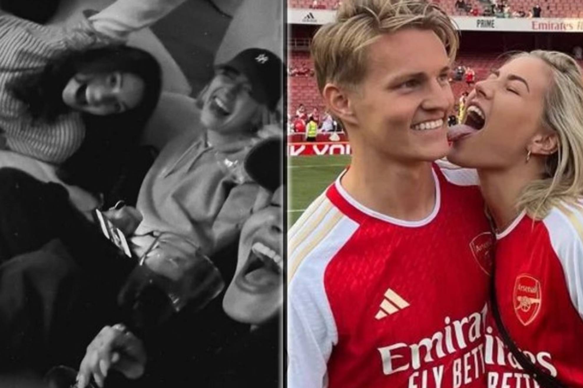 La modelo Sophia Weber (pareja de Kai Havertz), Milly Adams (pareja de Ben White), Gabrielle Figuereido (Gabriel) y Helene Spilling (pareja de Martin Odegaard) celebraron a lo grande la Premier League ganada por el Arsenal de Mikel Arteta.