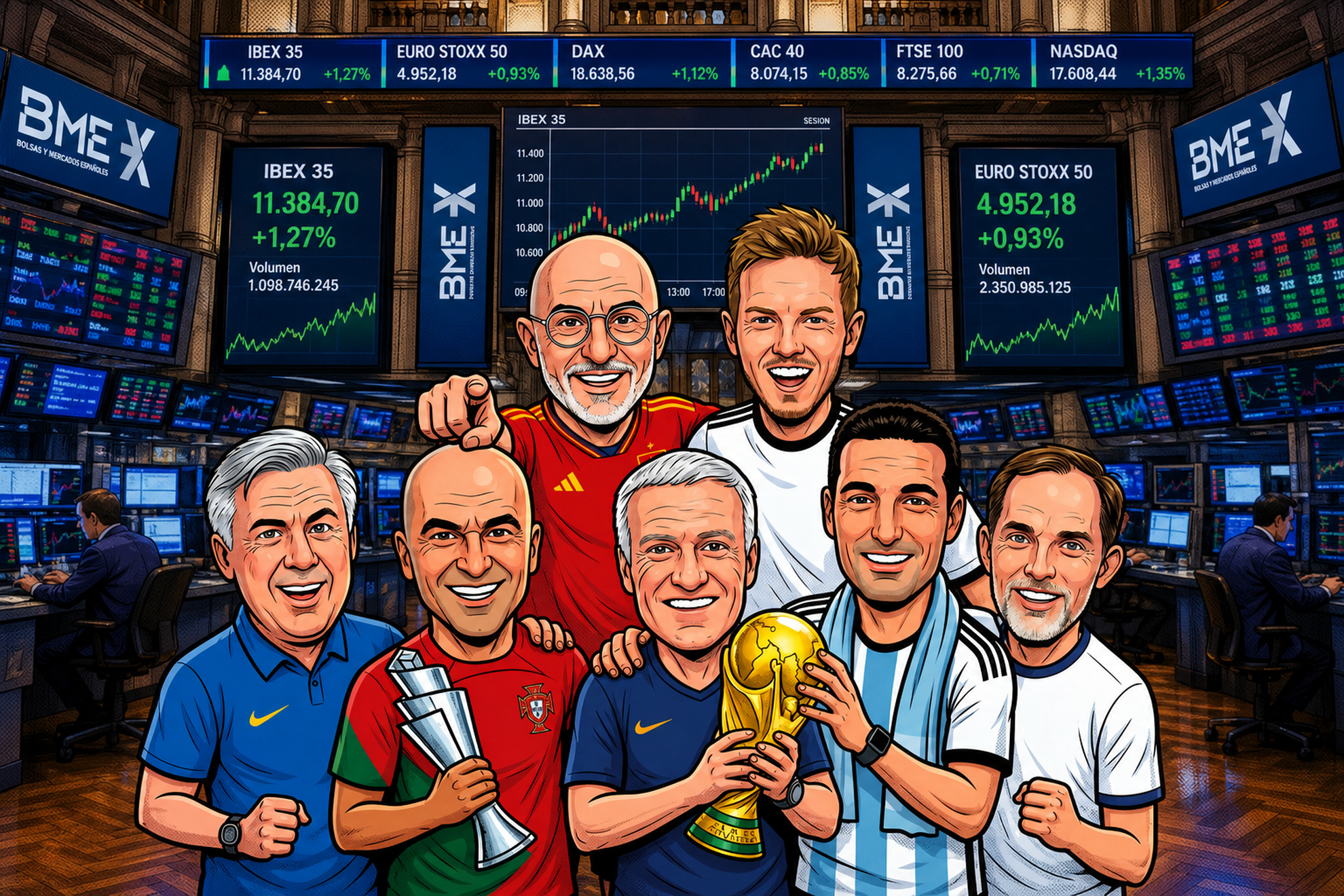 Los 'Siete Magníficos' de los banquillos para el Mundial.
