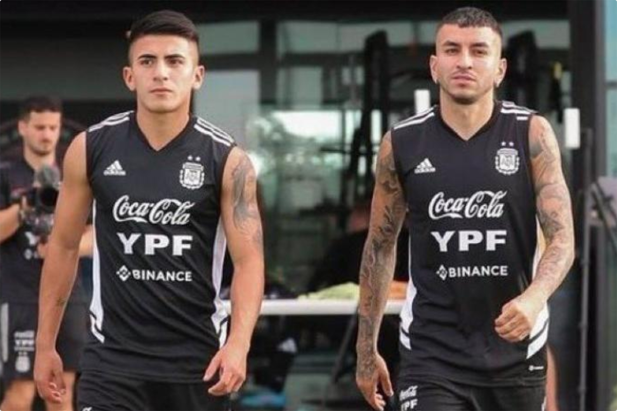 Almada y Correa, en Qatar 2022.