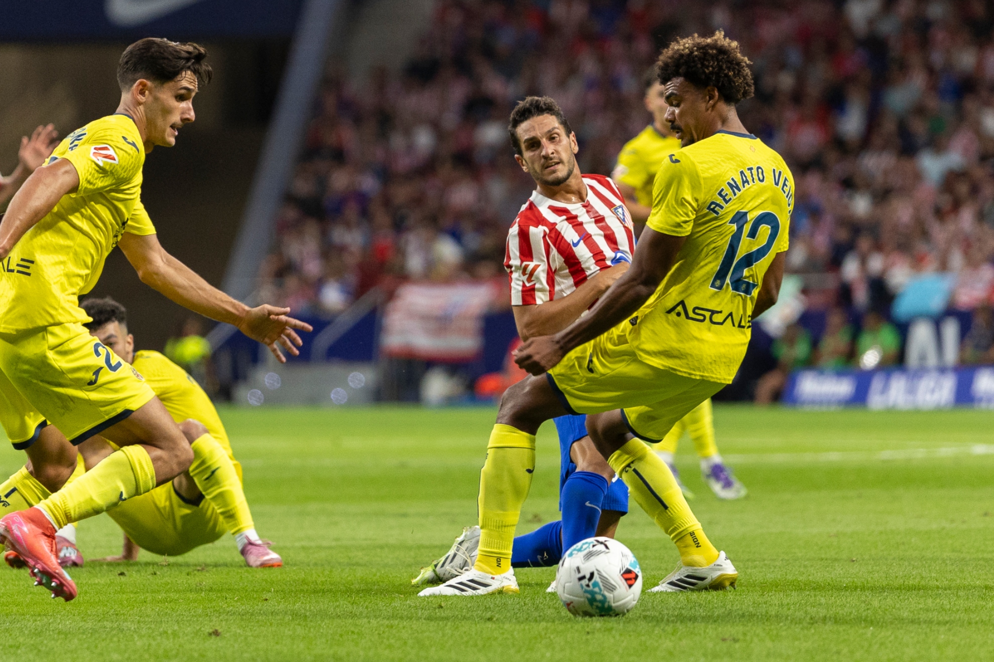 Koke, durante el partido ante el Villarreal de la primera vuelta.
