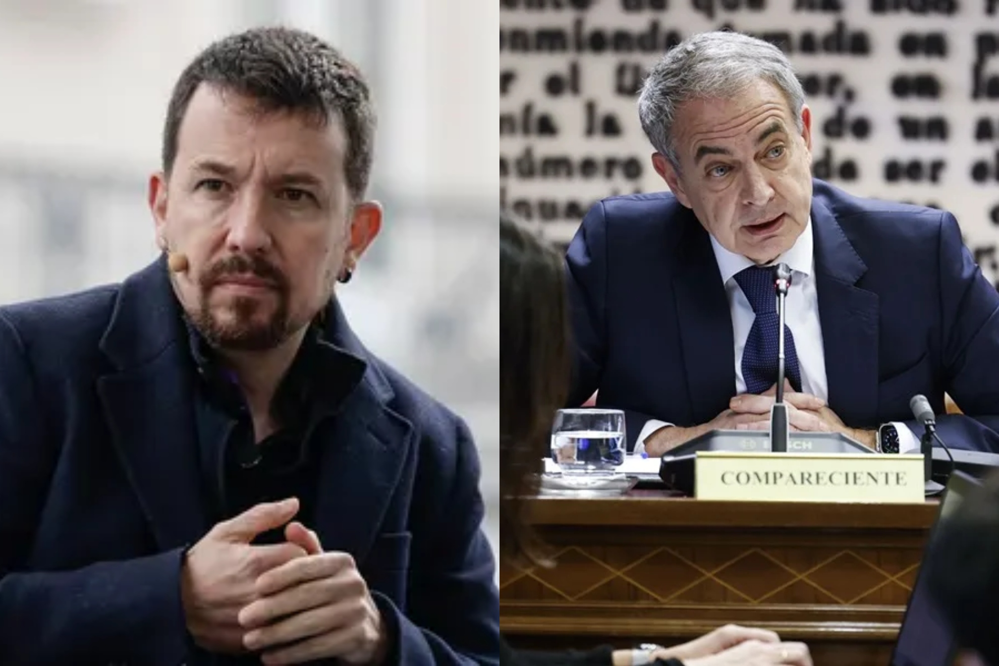 Pablo Iglesias y José Luis Rodríguez Zapatero.