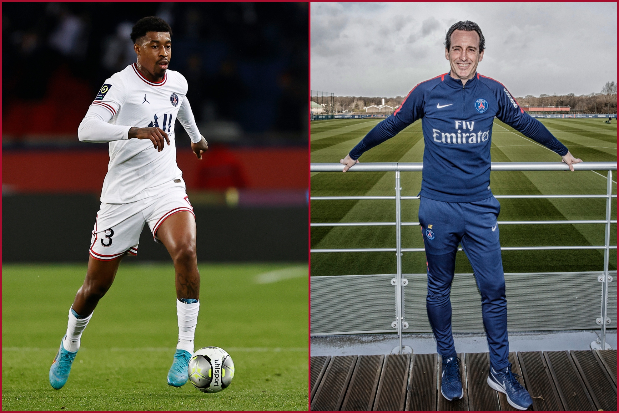 Presnel Kimpembe y Unai Emery