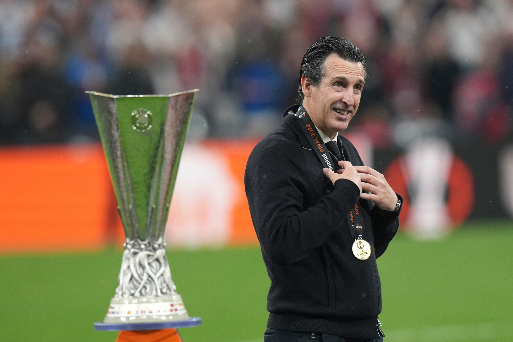 Emery, antes de que el Aston Villa recibiera su Europa League.