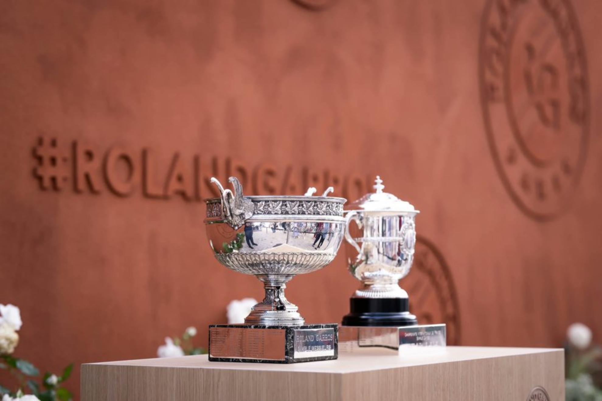 Los trofeos de Roland Garros.
