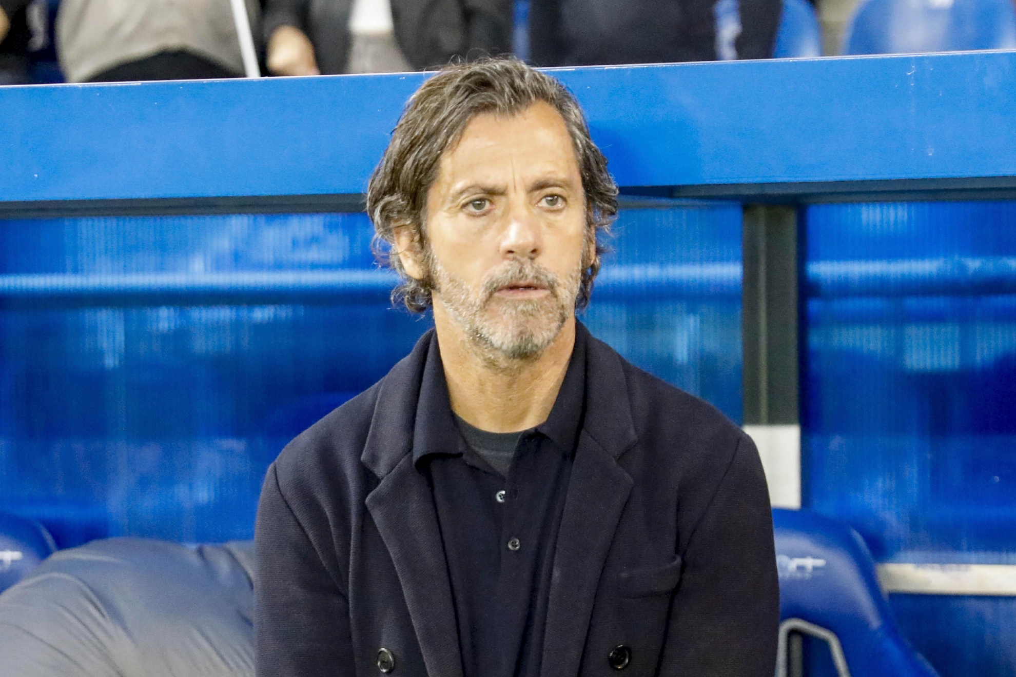 Quique, en el banquilo babazorro.