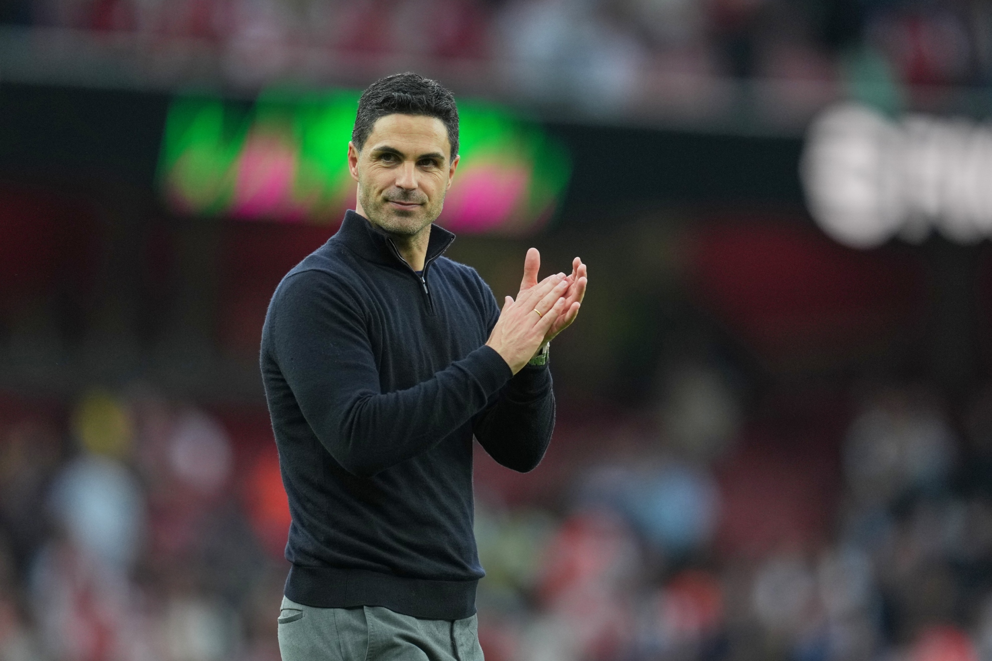 Mikel Arteta en un partido de esta temporada.