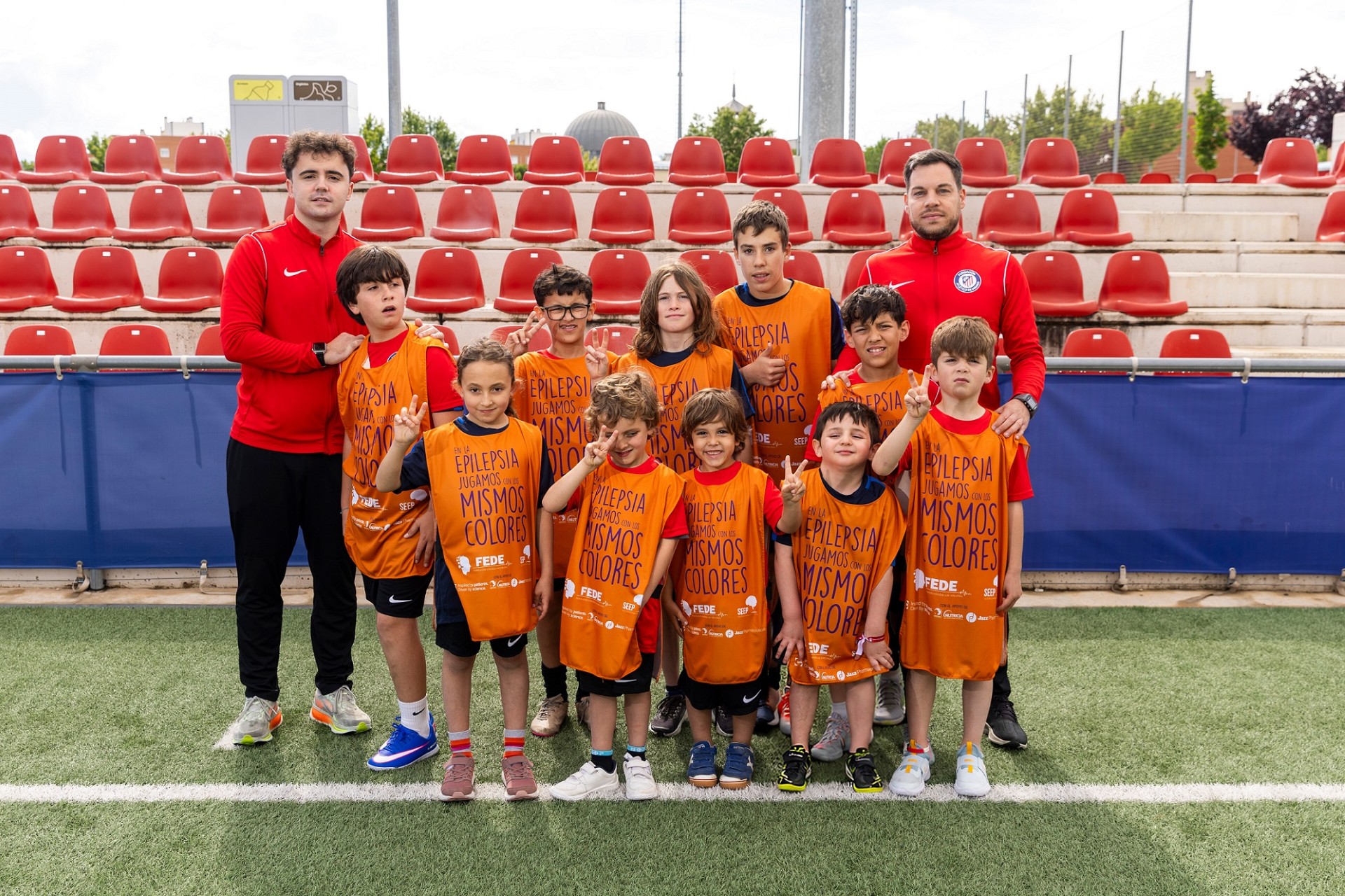 Los chicos de la Fundación Atlético de Madrid.