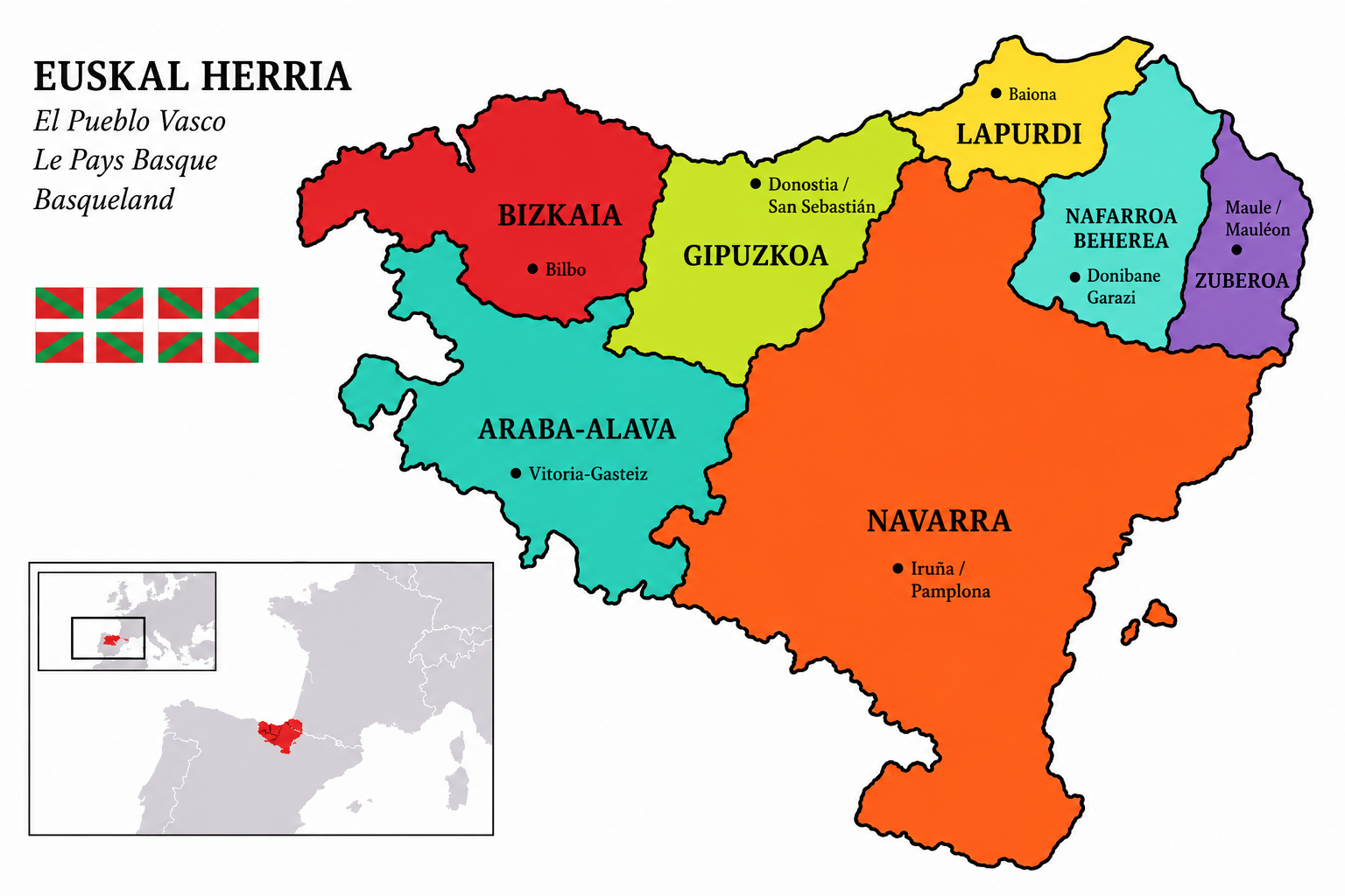 Mapa en Euskal Herría