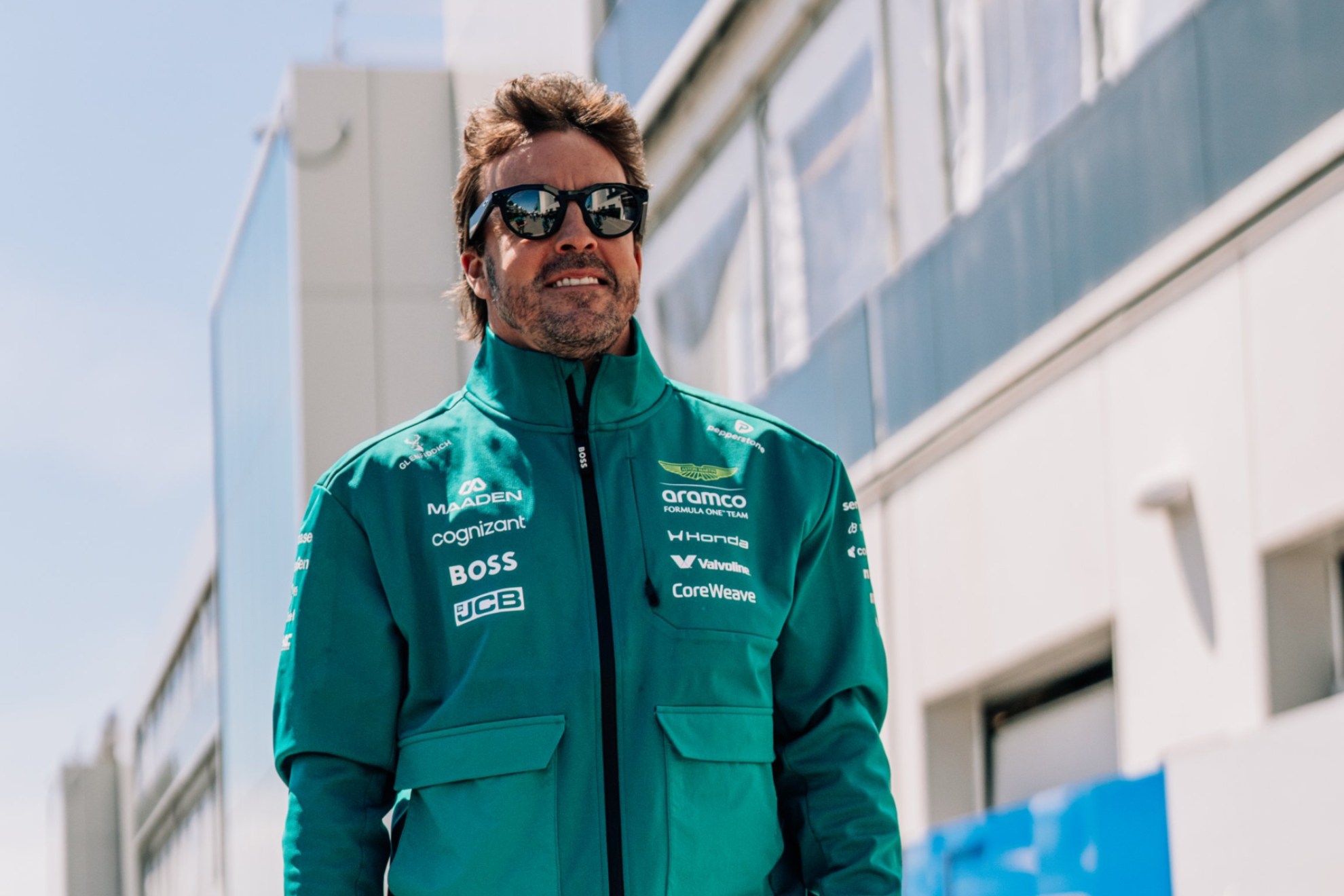 Alonso, en el paddock de Canadá.