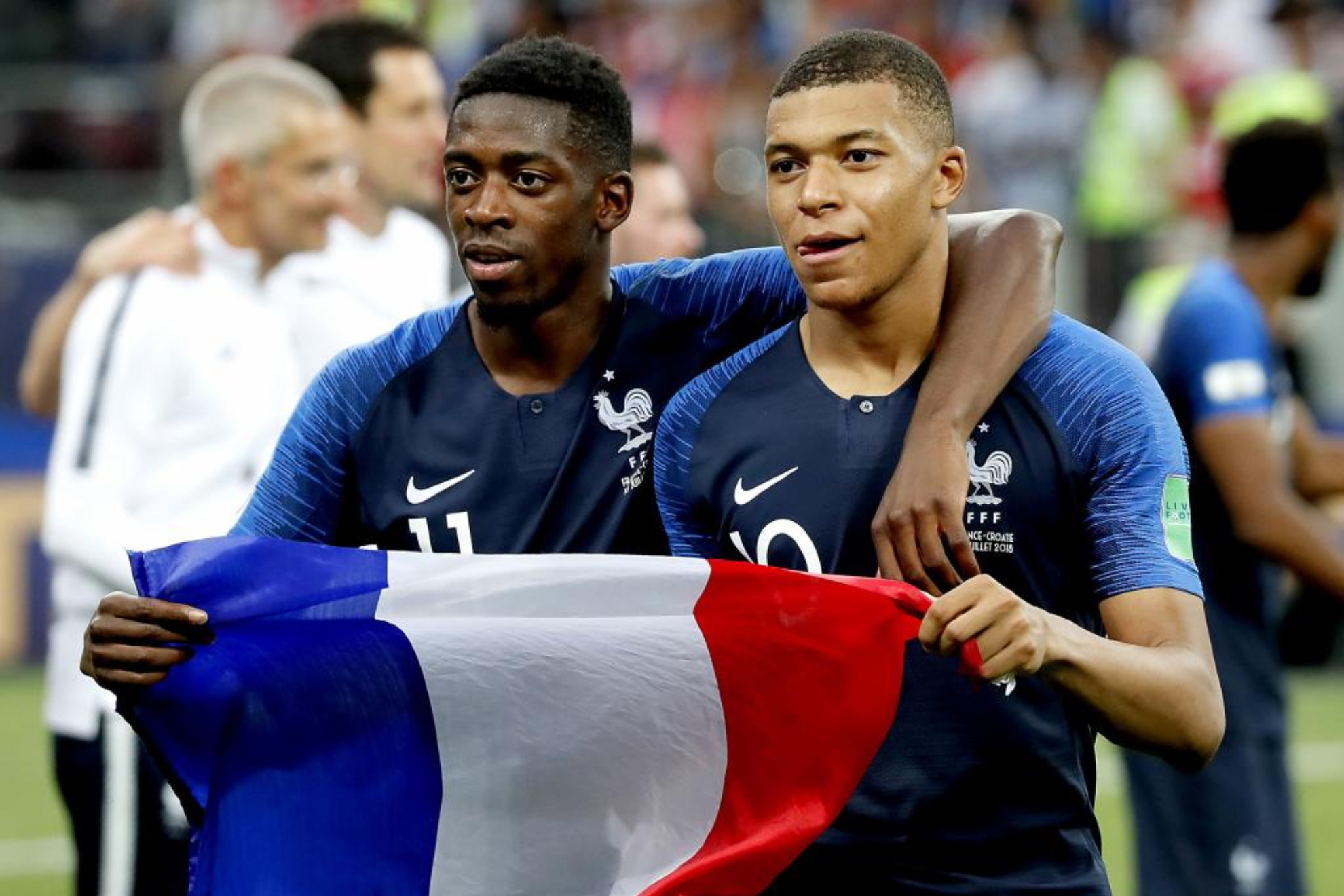 Kylian Mbappe y Ousmane Dembélé